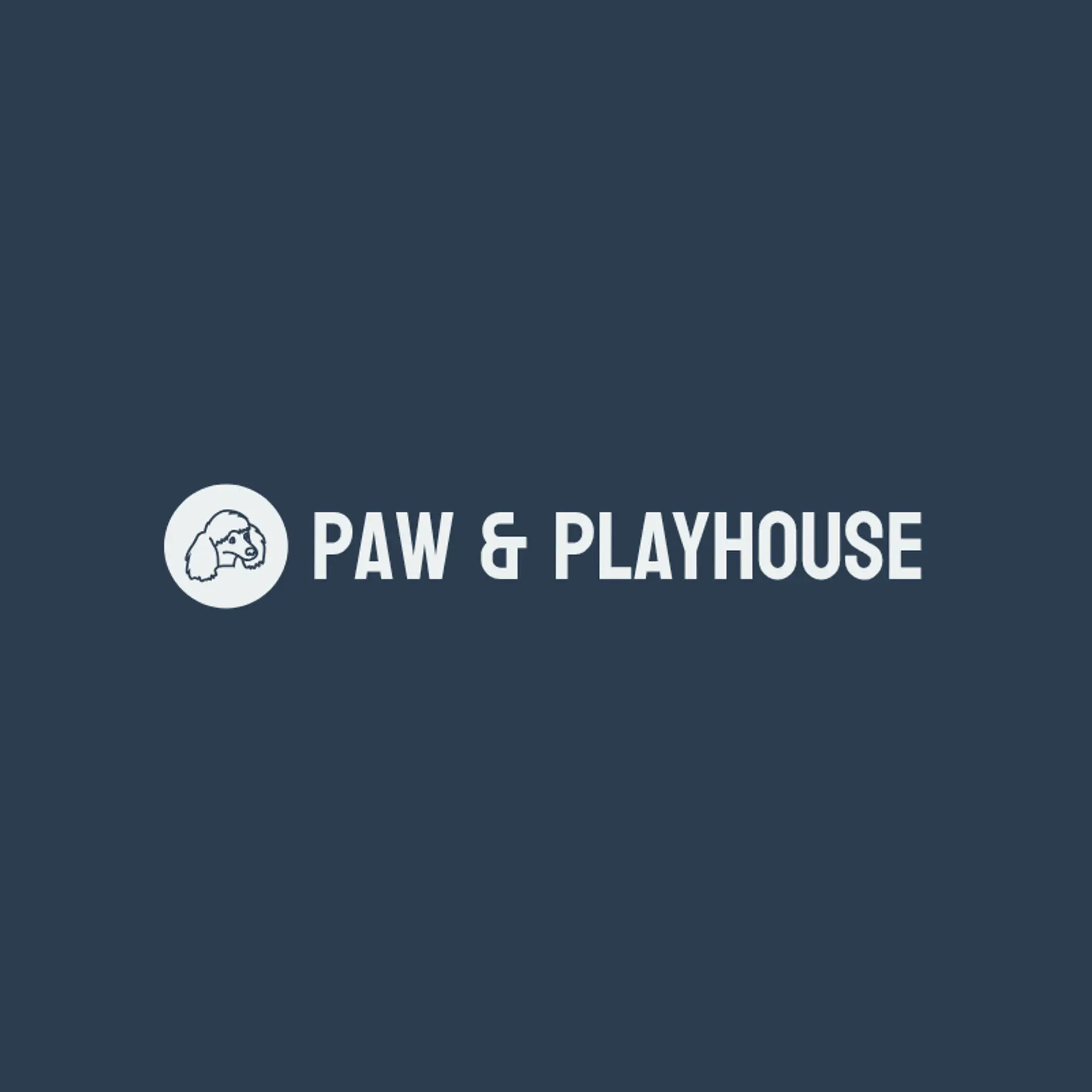 Paw & Playhouse logo for dog daycare training spa