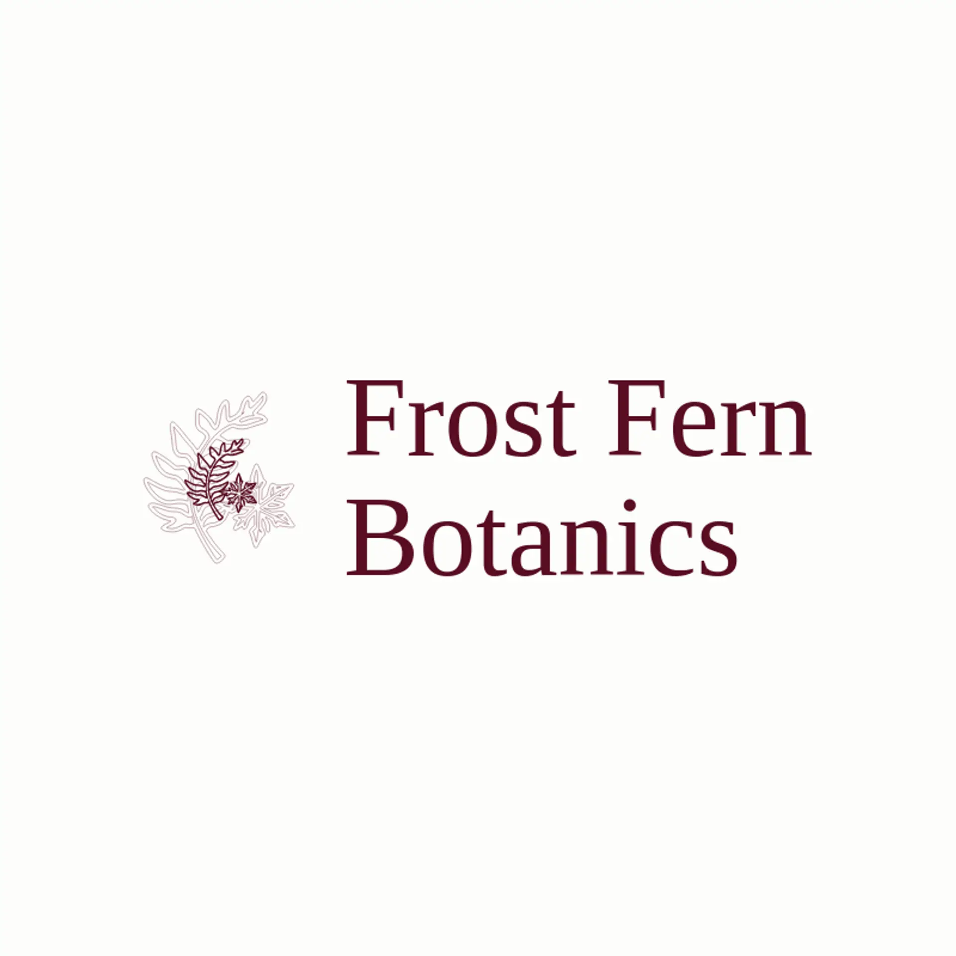 Frost Fern Botanics logo for winter