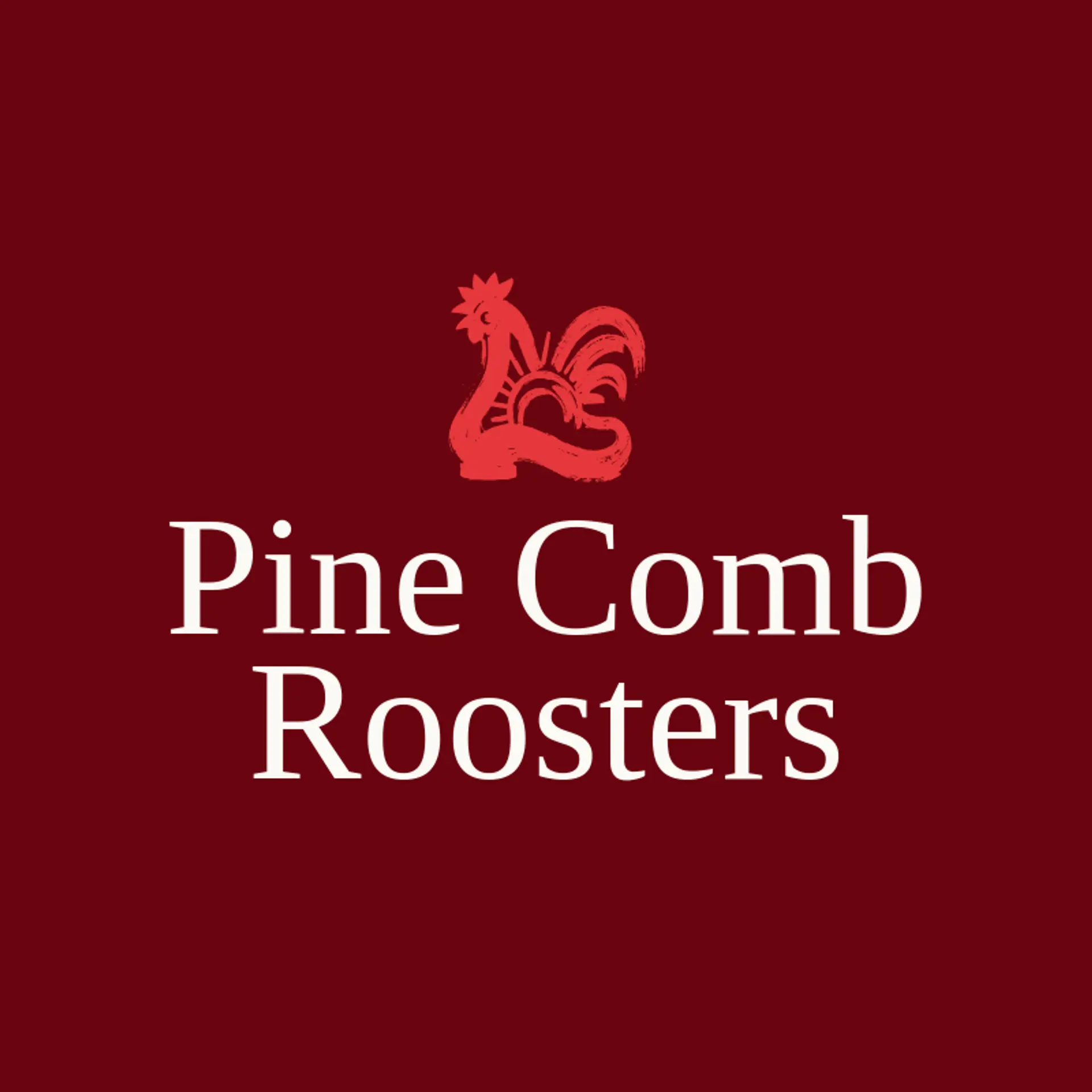 Pine Comb Roosters logo for rooster