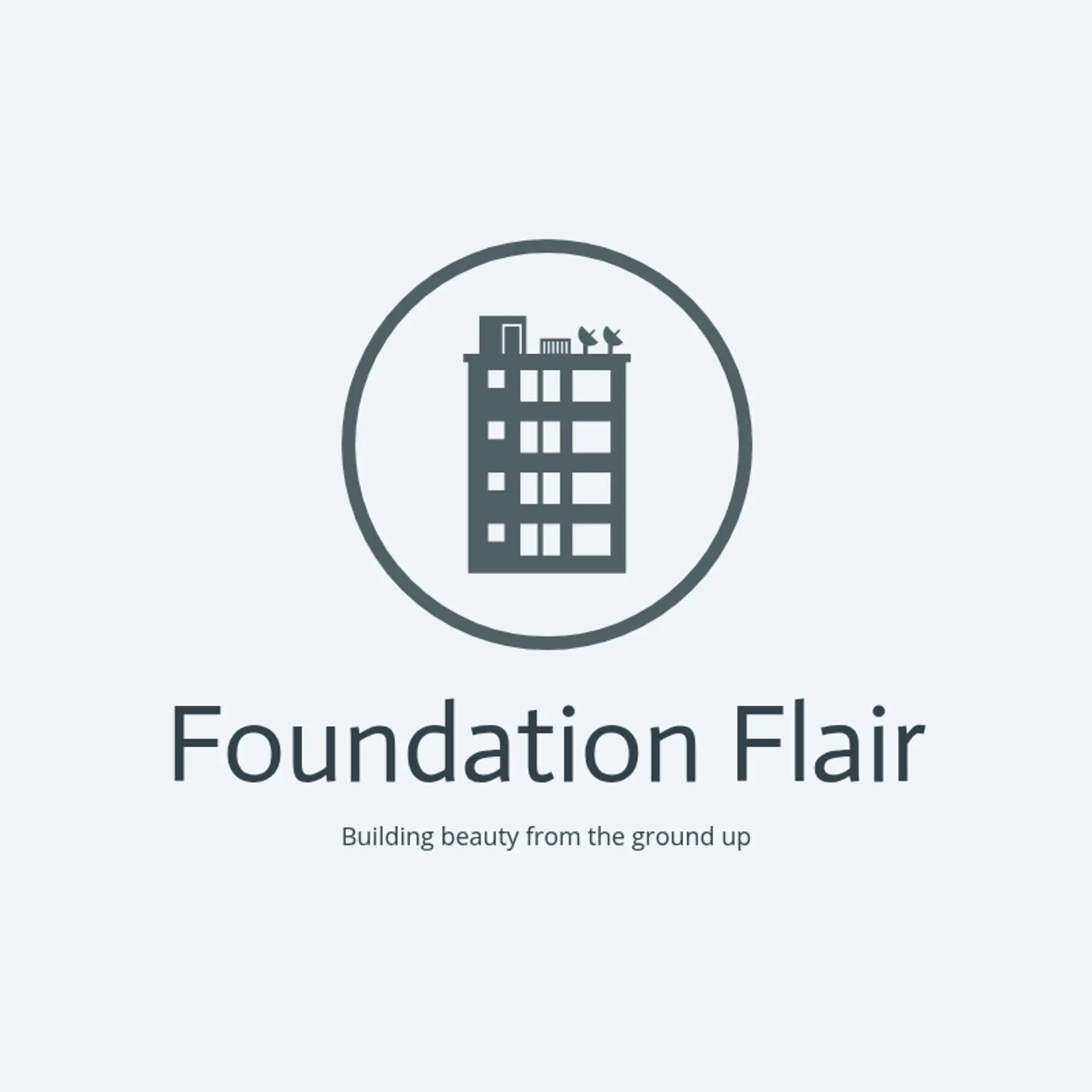 Foundation Flair logo for construction designer