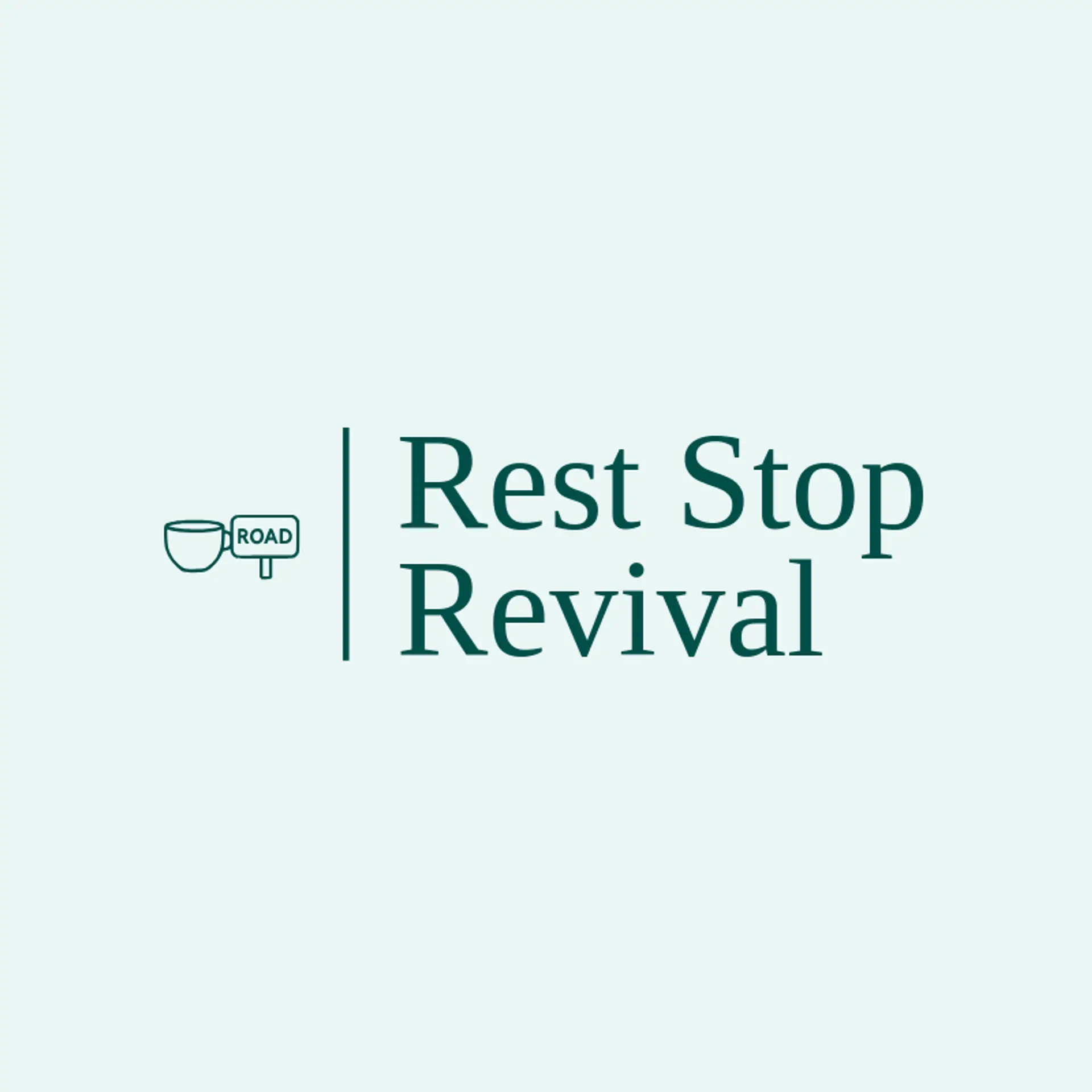 Rest Stop Revival logo for road trip
