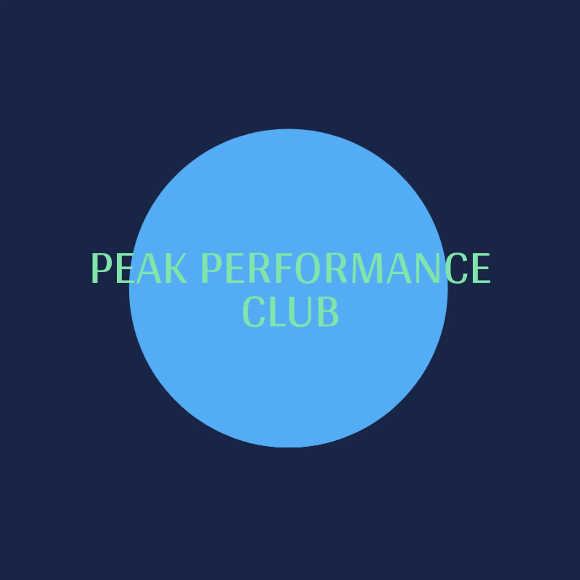 Peak Performance Club logo for sports club