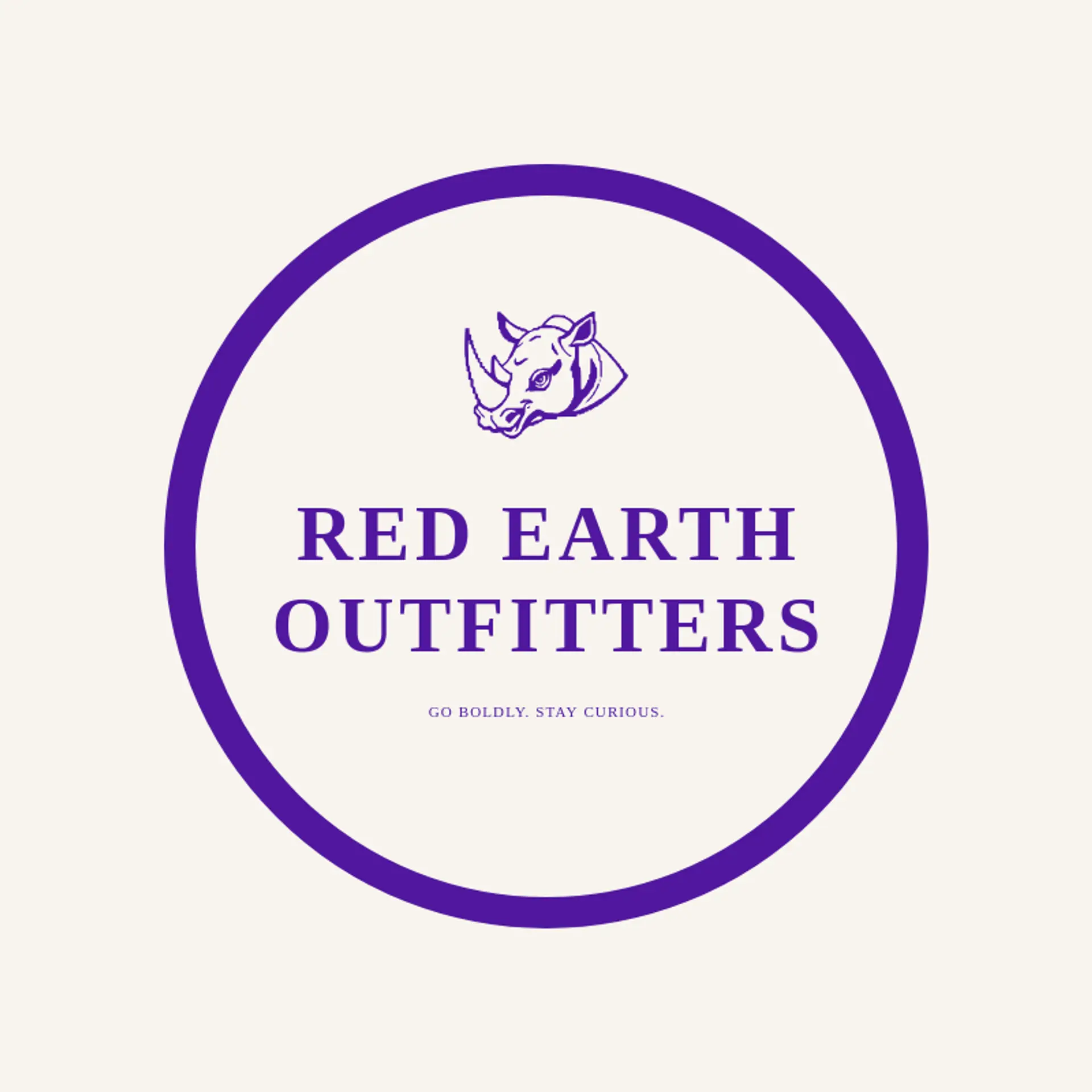 Red Earth Outfitters logo for rhino