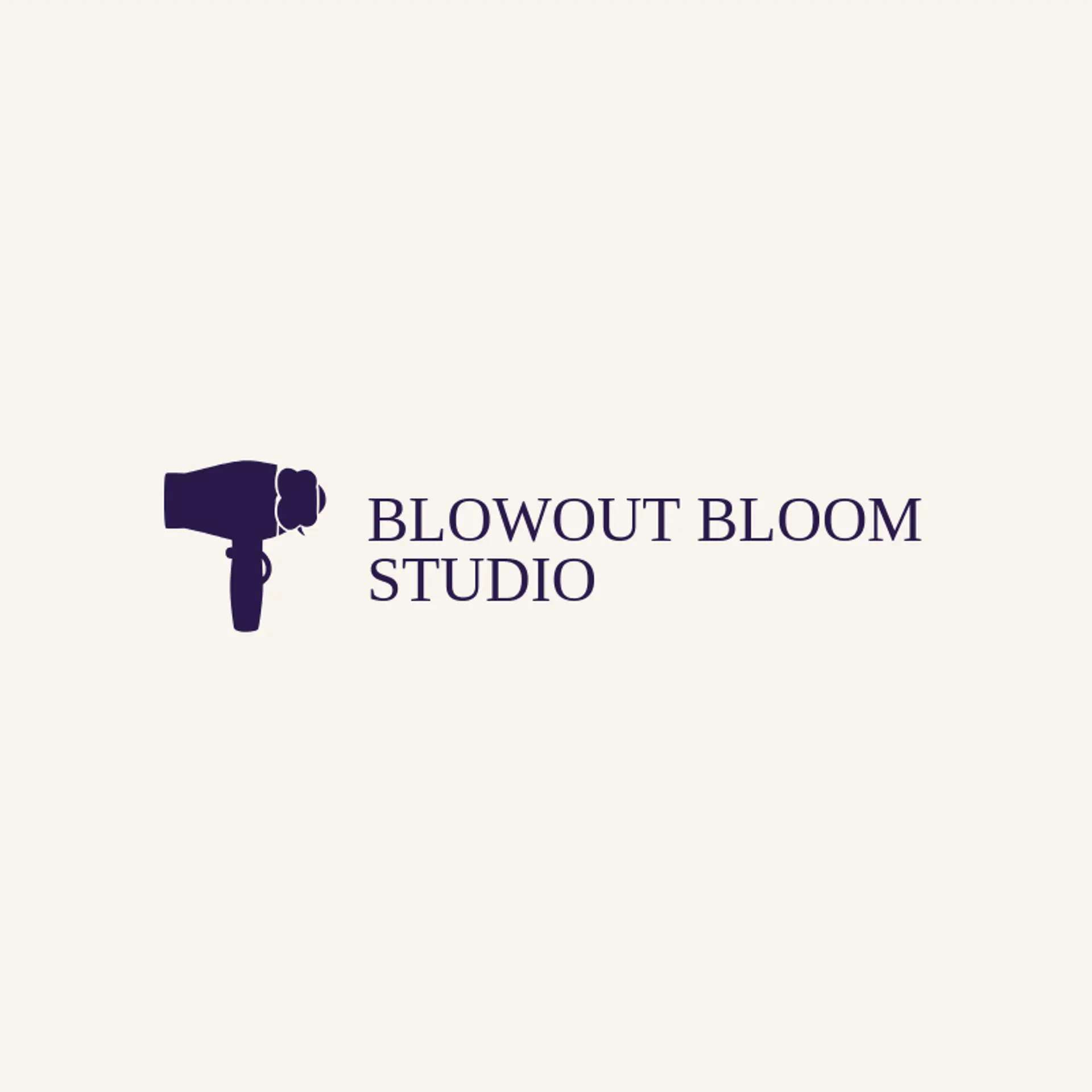 Blowout Bloom Studio logo for hair