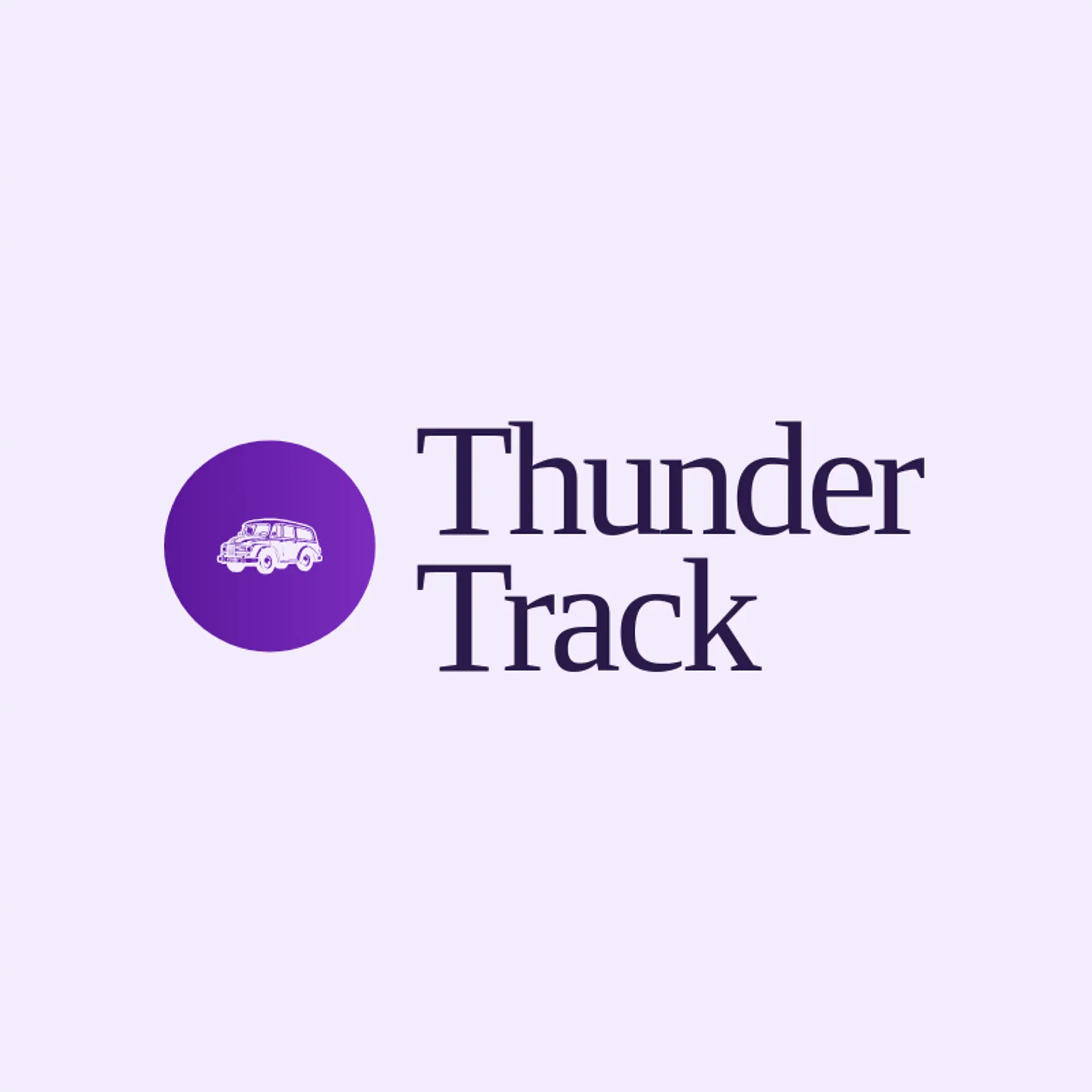 Thunder Track logo for transportation