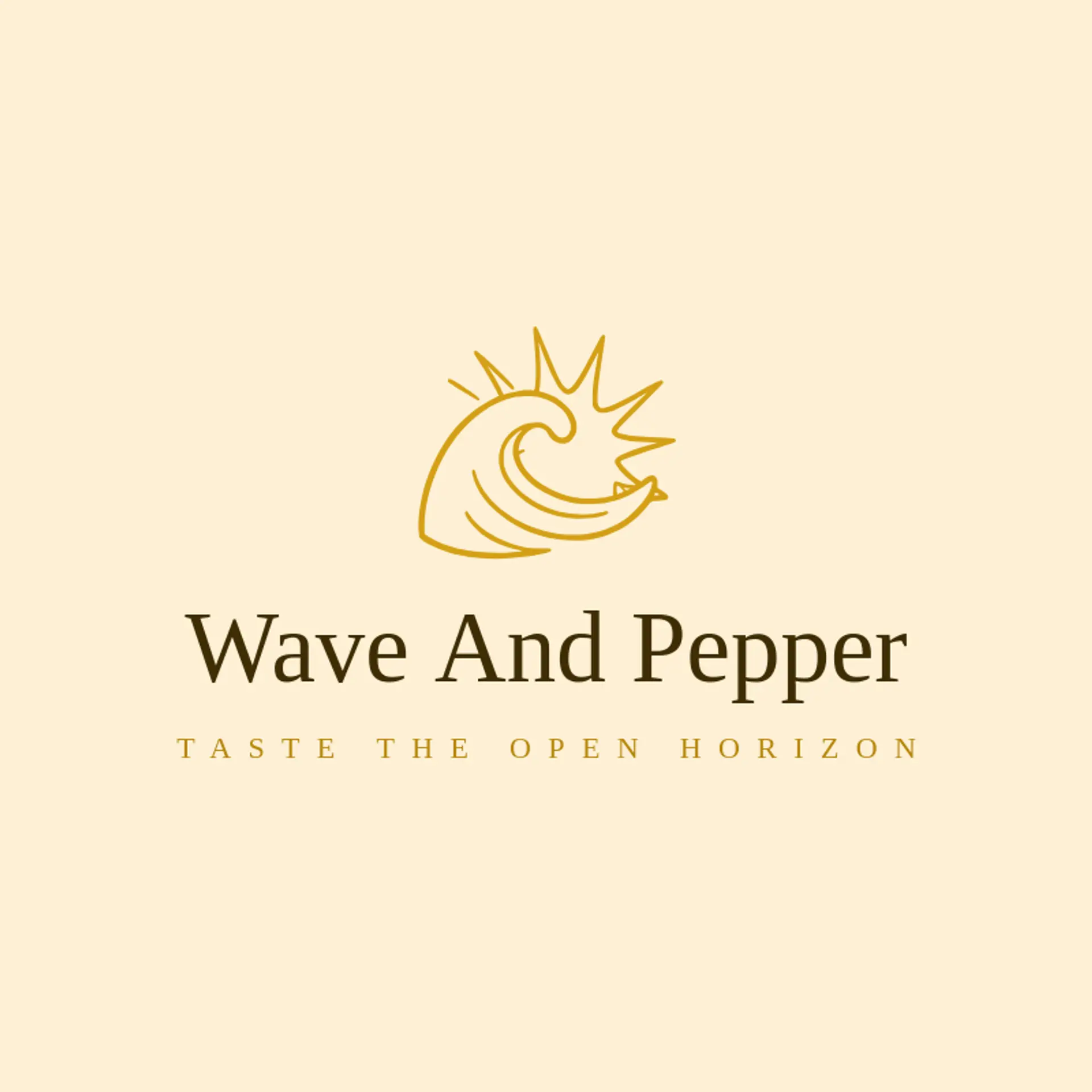 Wave and Pepper logo for mexican restaurant