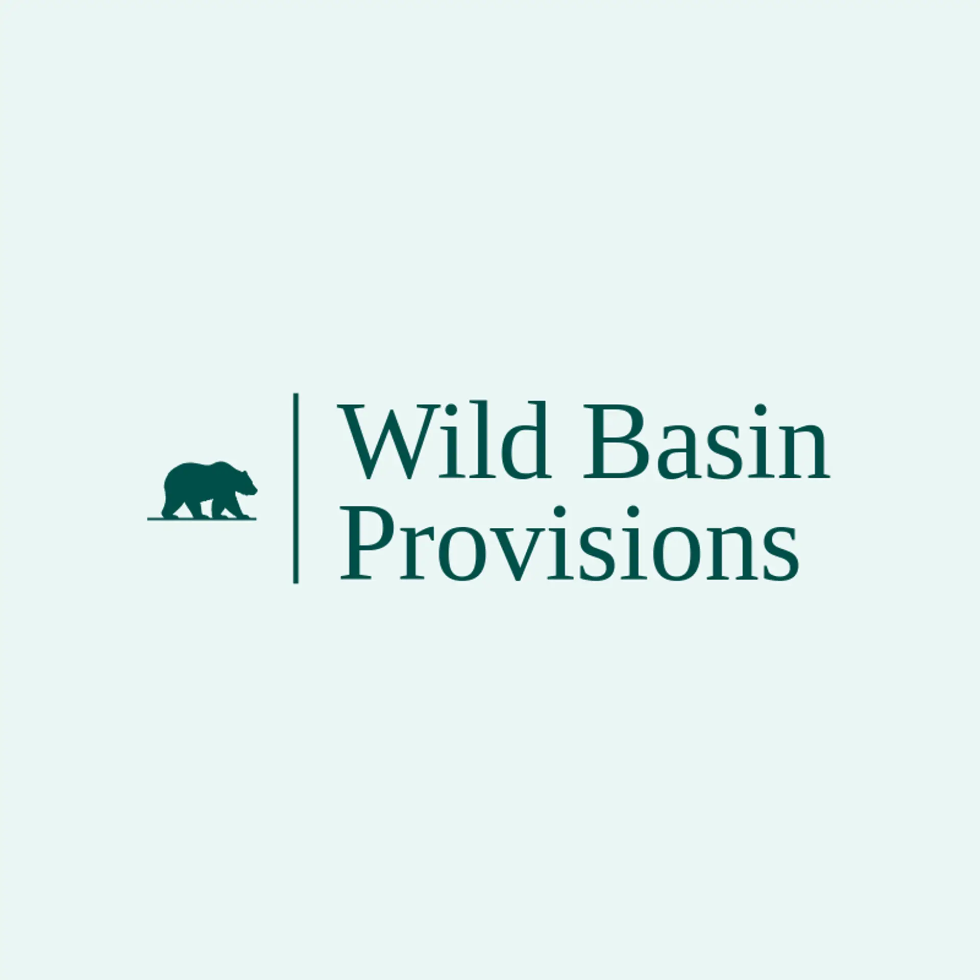 Wild Basin Provisions logo for grizzly bear