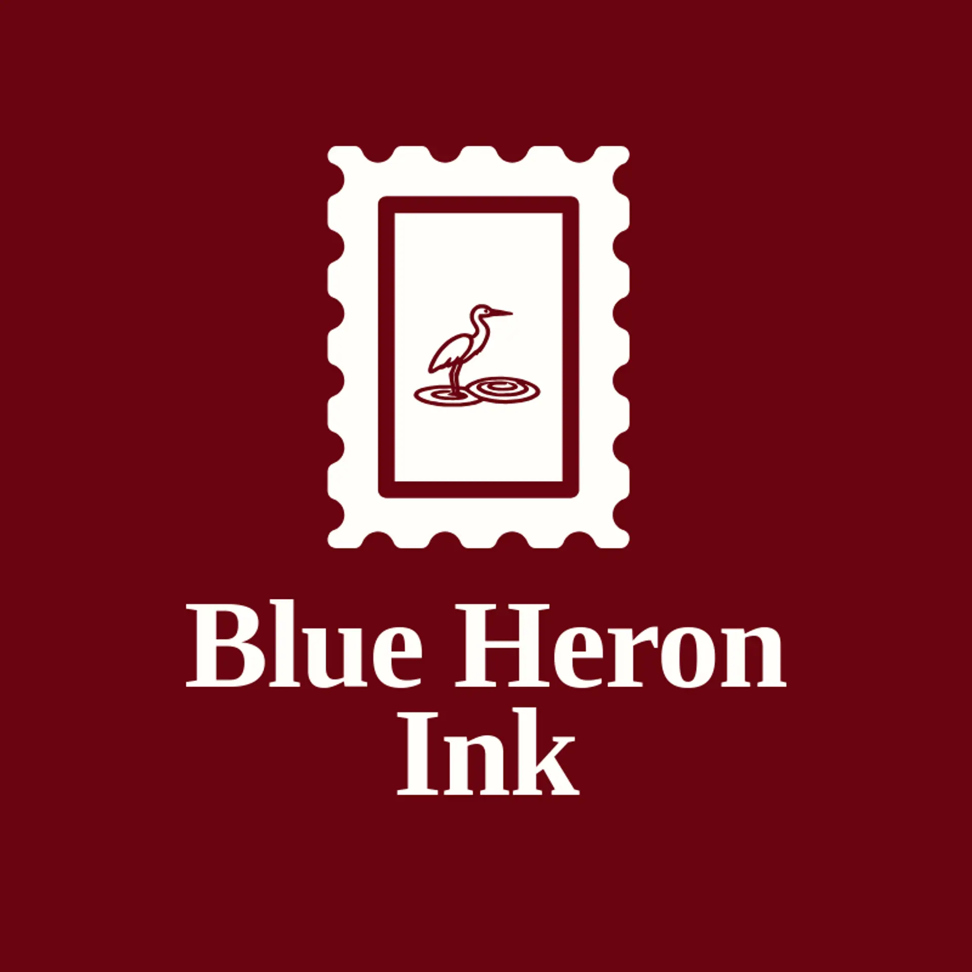 Blue Heron Ink logo for tattoo shop