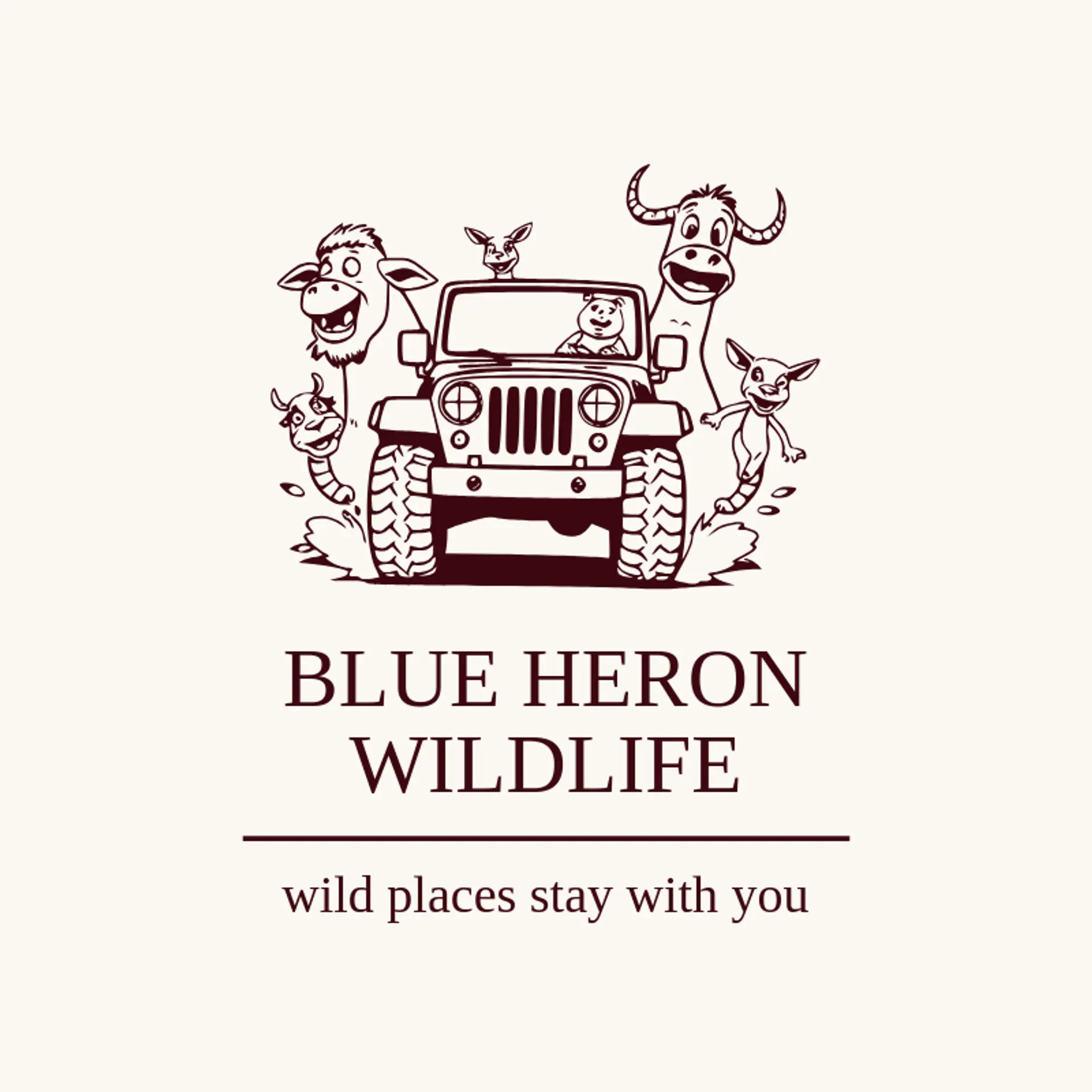 Blue Heron Wildlife logo for safari