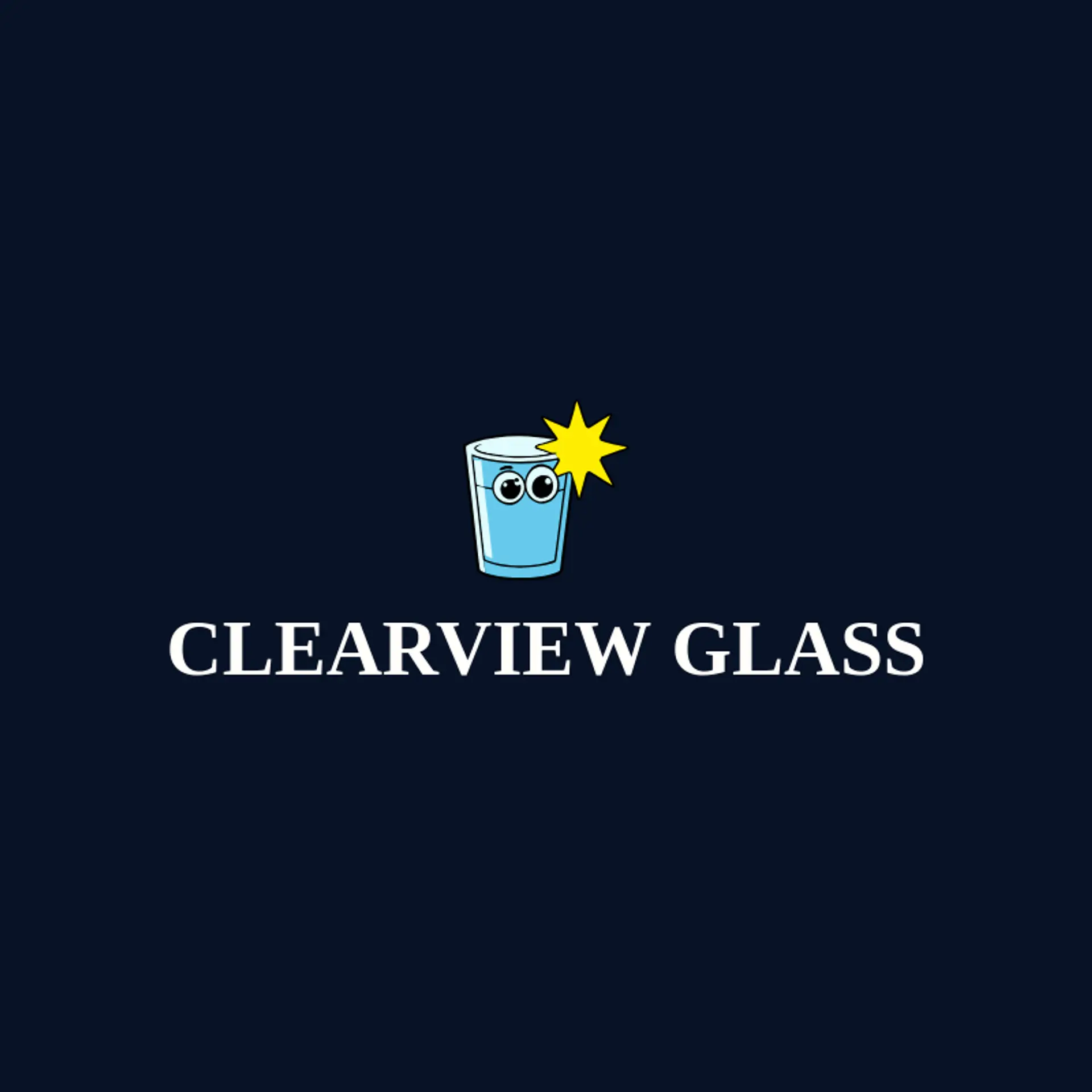 Clearview Glass logo for glass