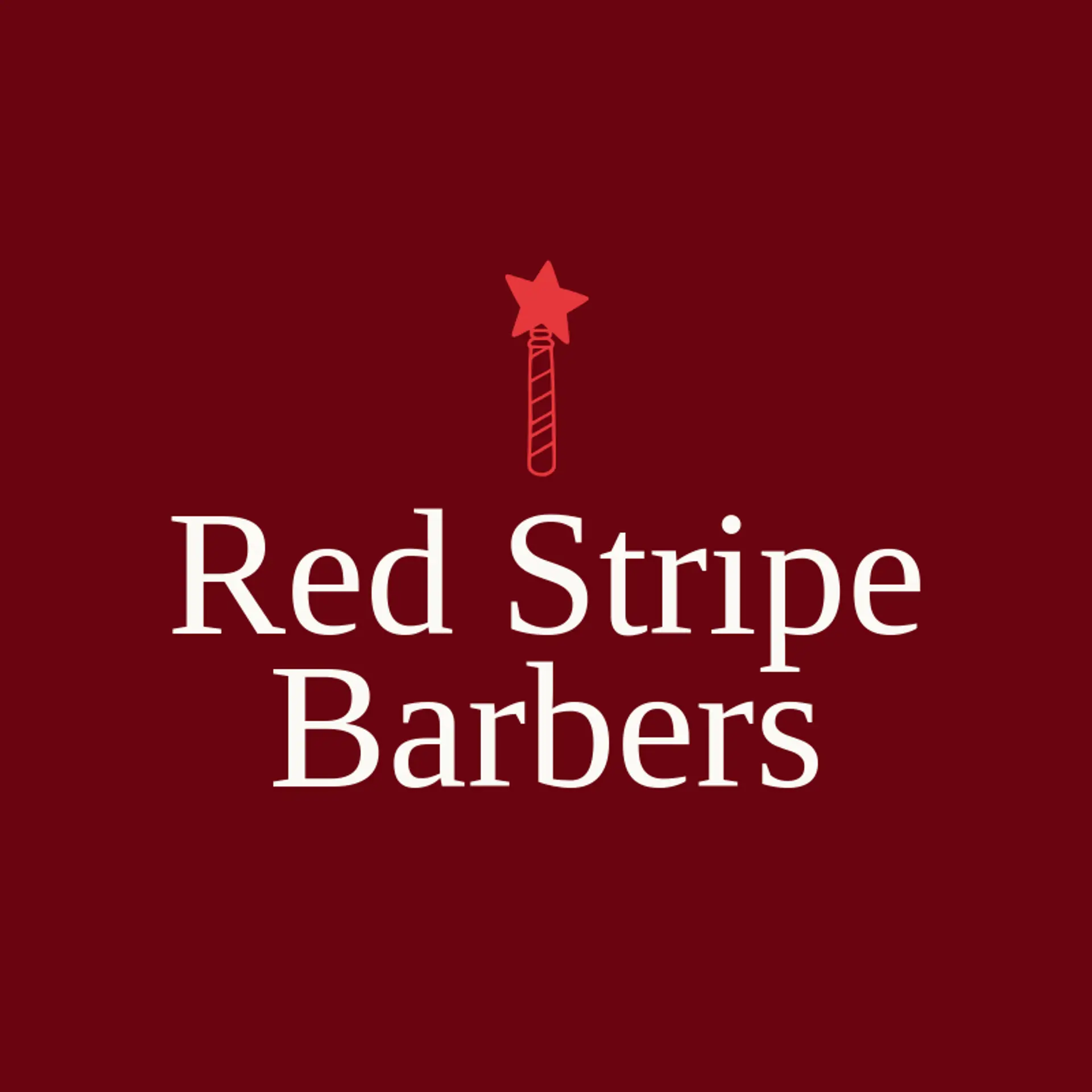 Red Stripe Barbers logo for barber pole