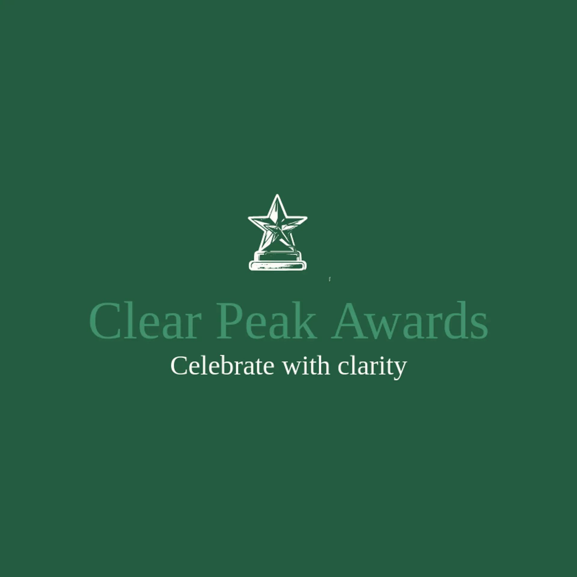 Clear Peak Awards logo for acrylic