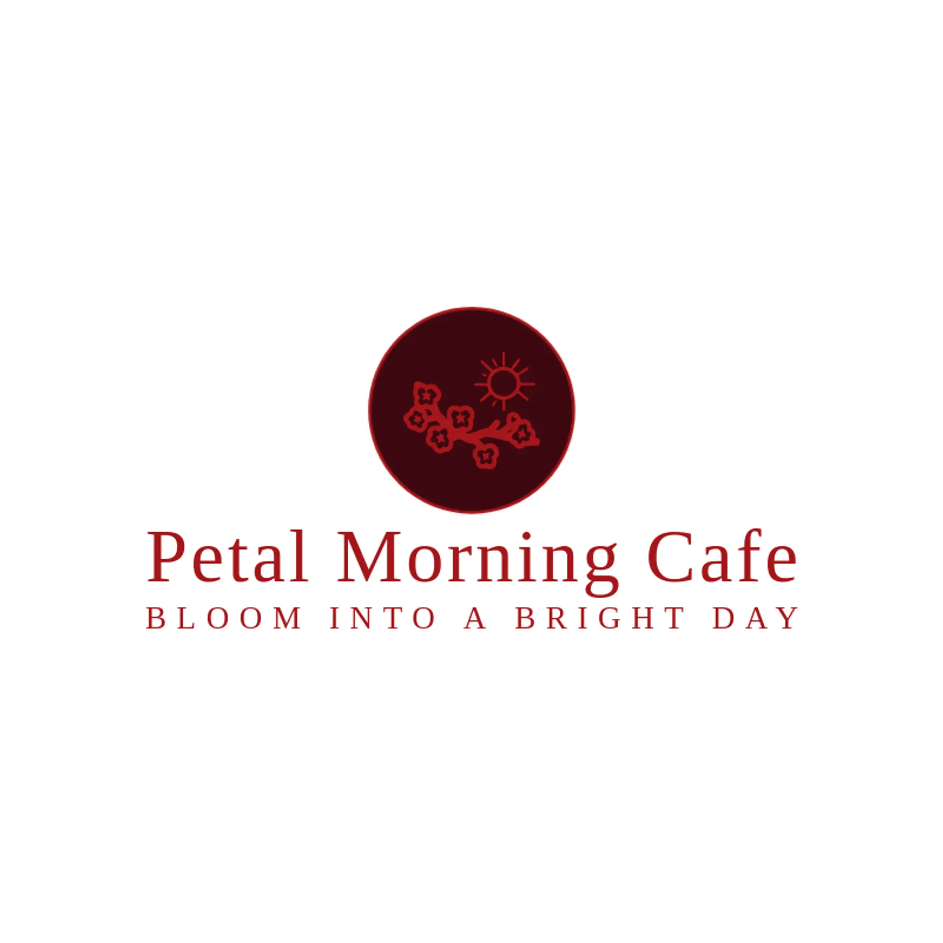 Petal Morning Cafe logo for sakura