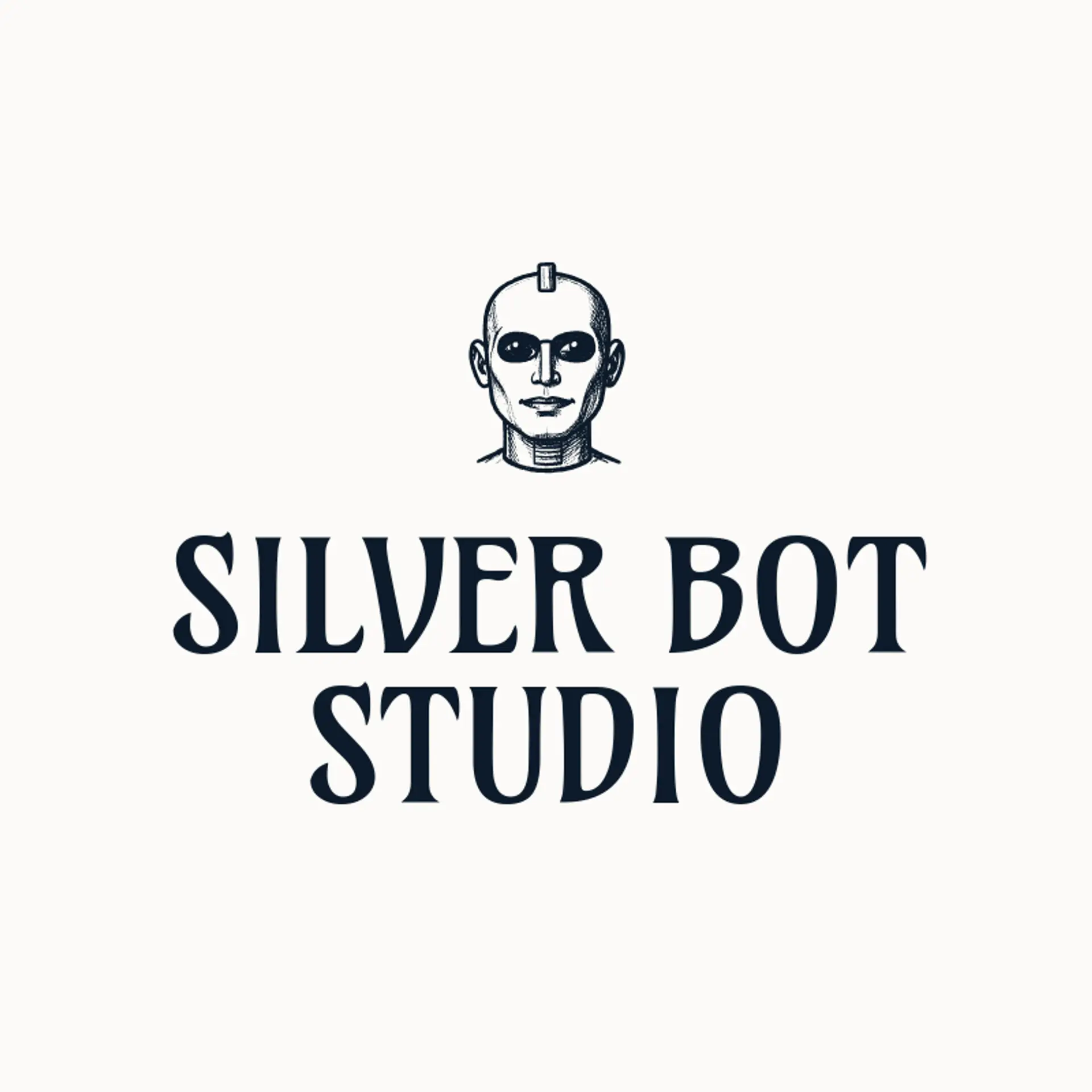 Silver Bot Studio logo for robot