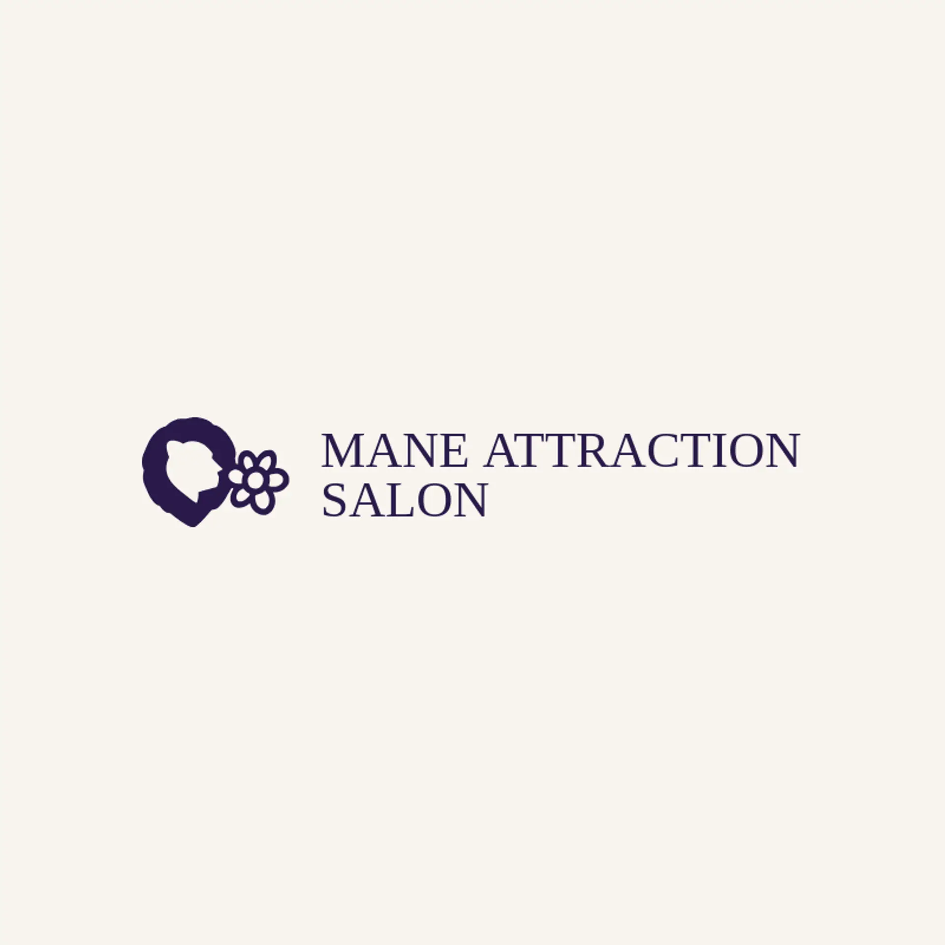 Mane Attraction Salon logo for lion head