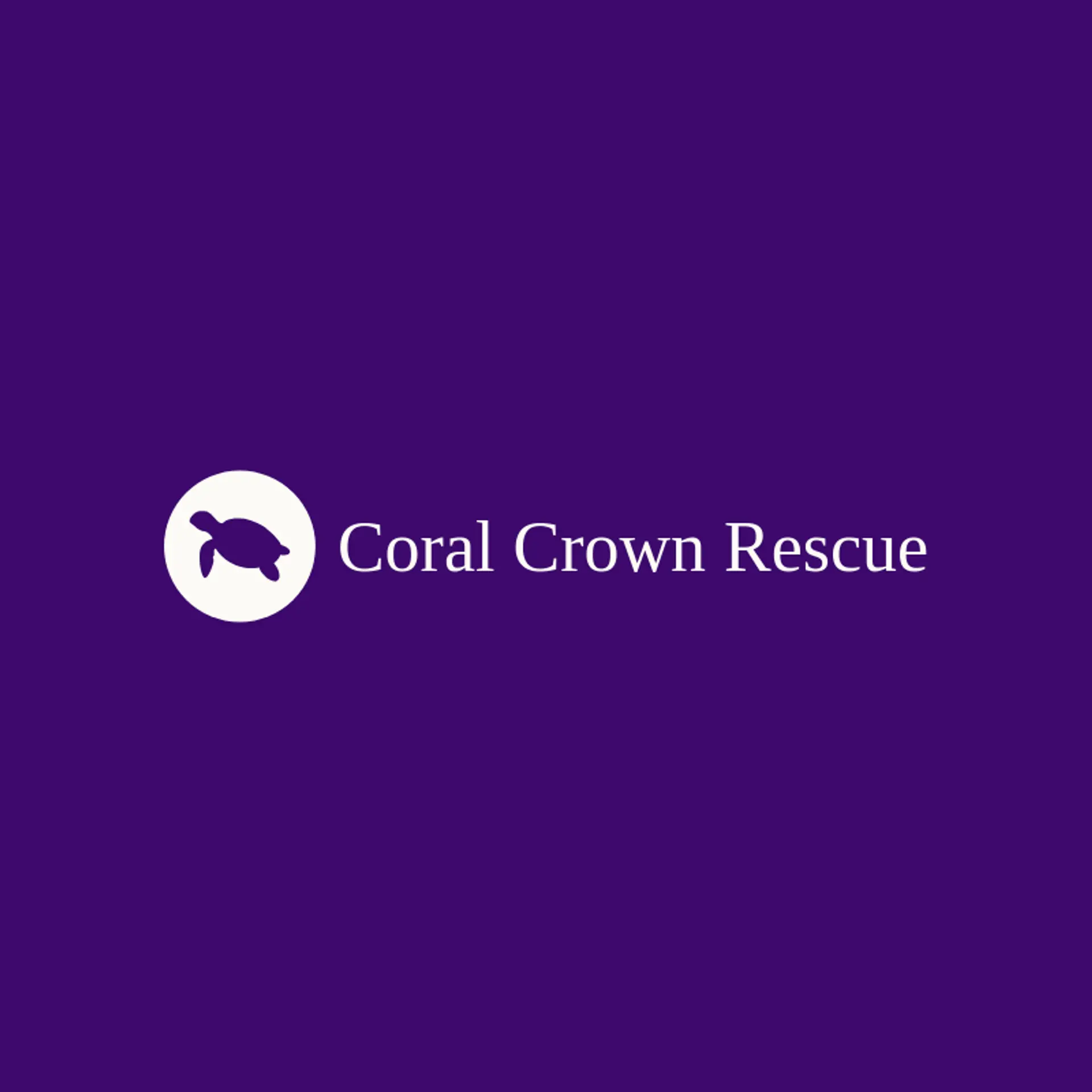 Coral Crown Rescue logo for sea turtle