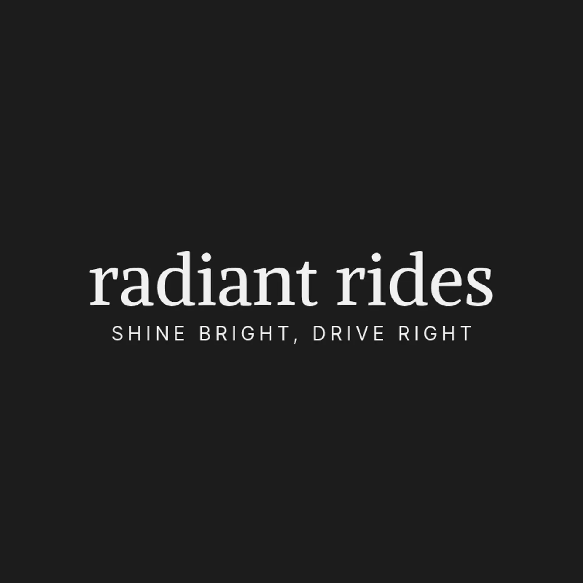 Radiant Rides logo for car cleaning
