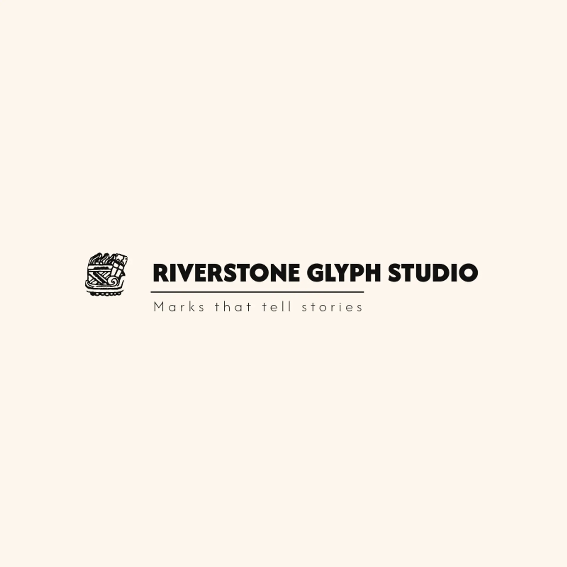 Riverstone Glyph Studio logo for aztec