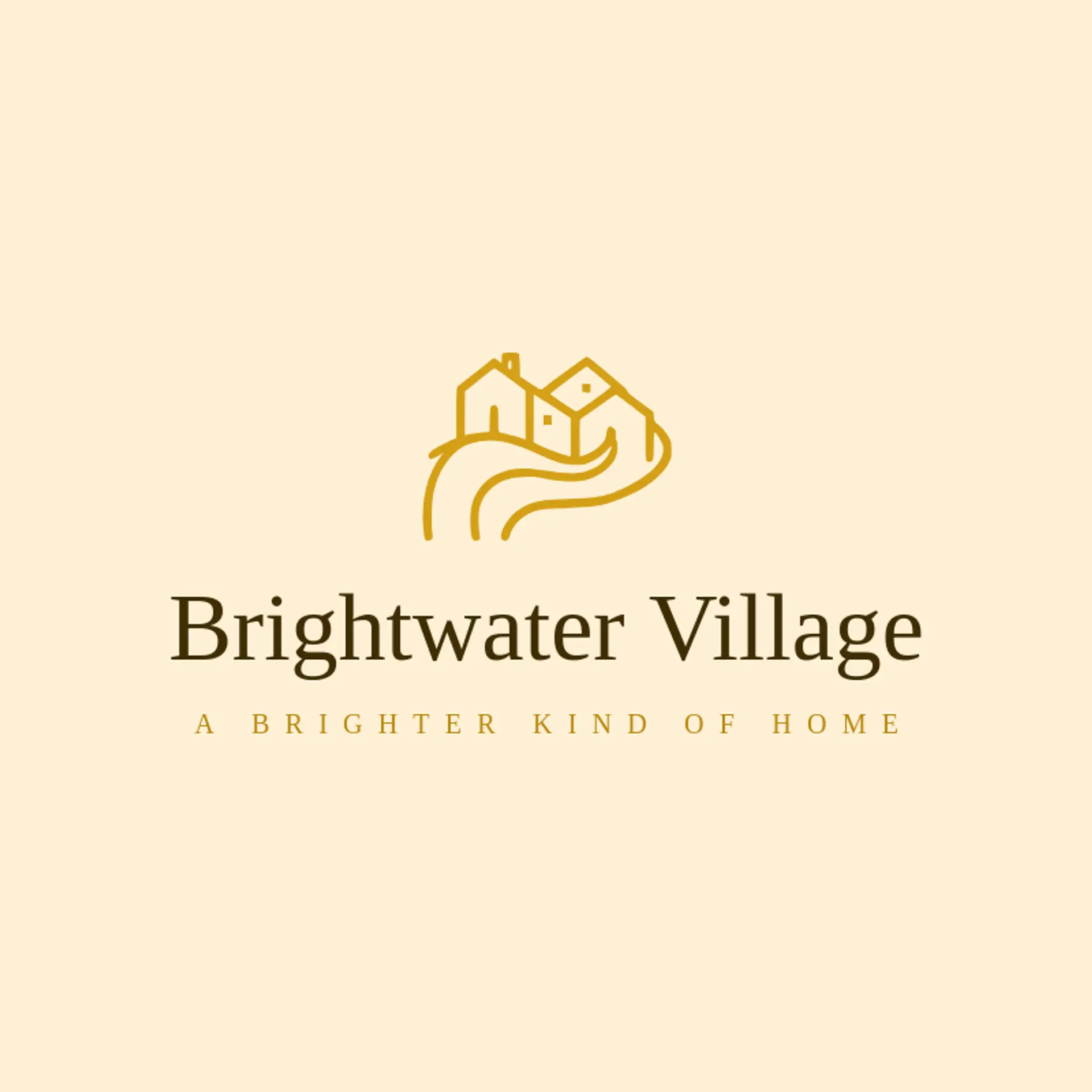 Brightwater Village logo for village