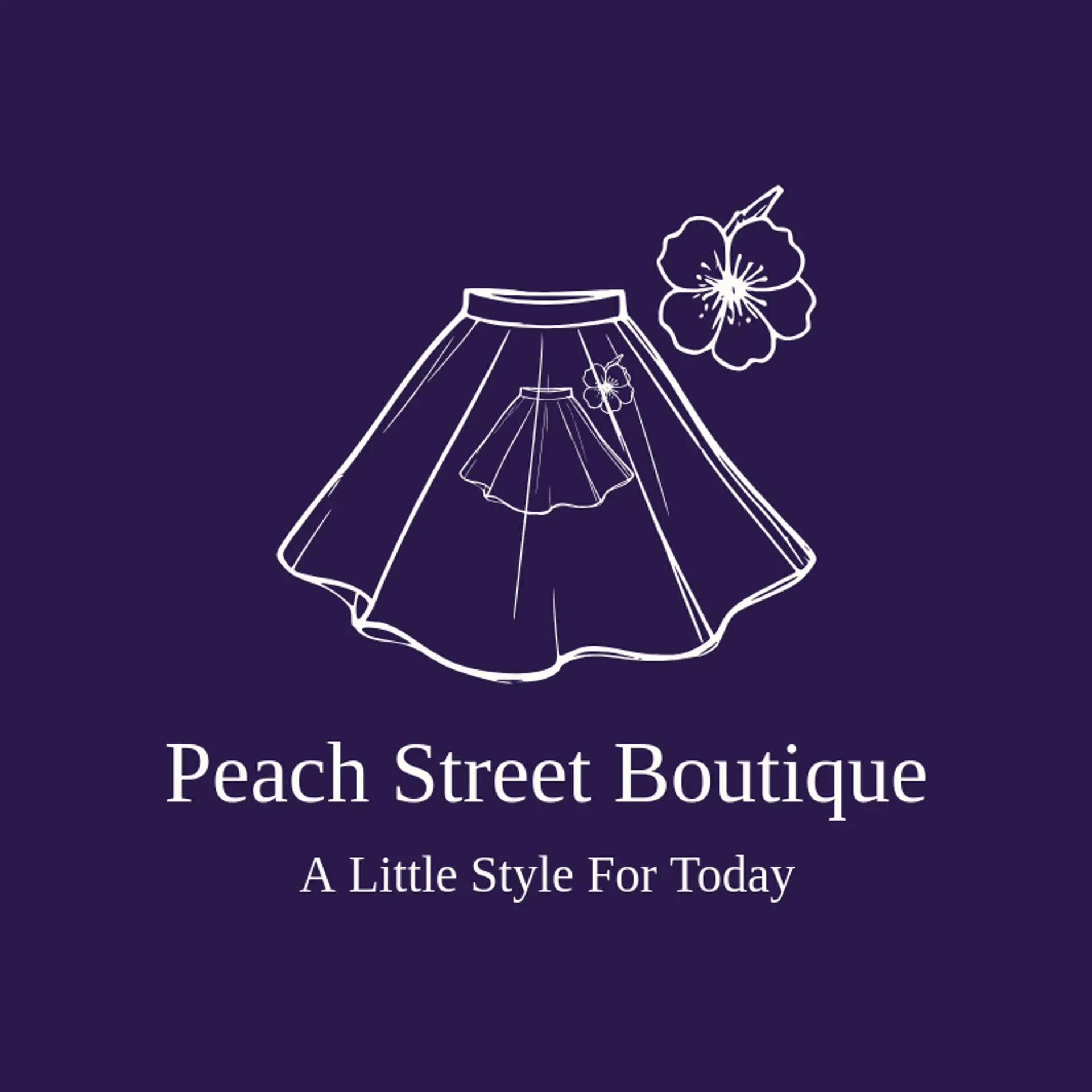Peach Street Boutique logo for apparel