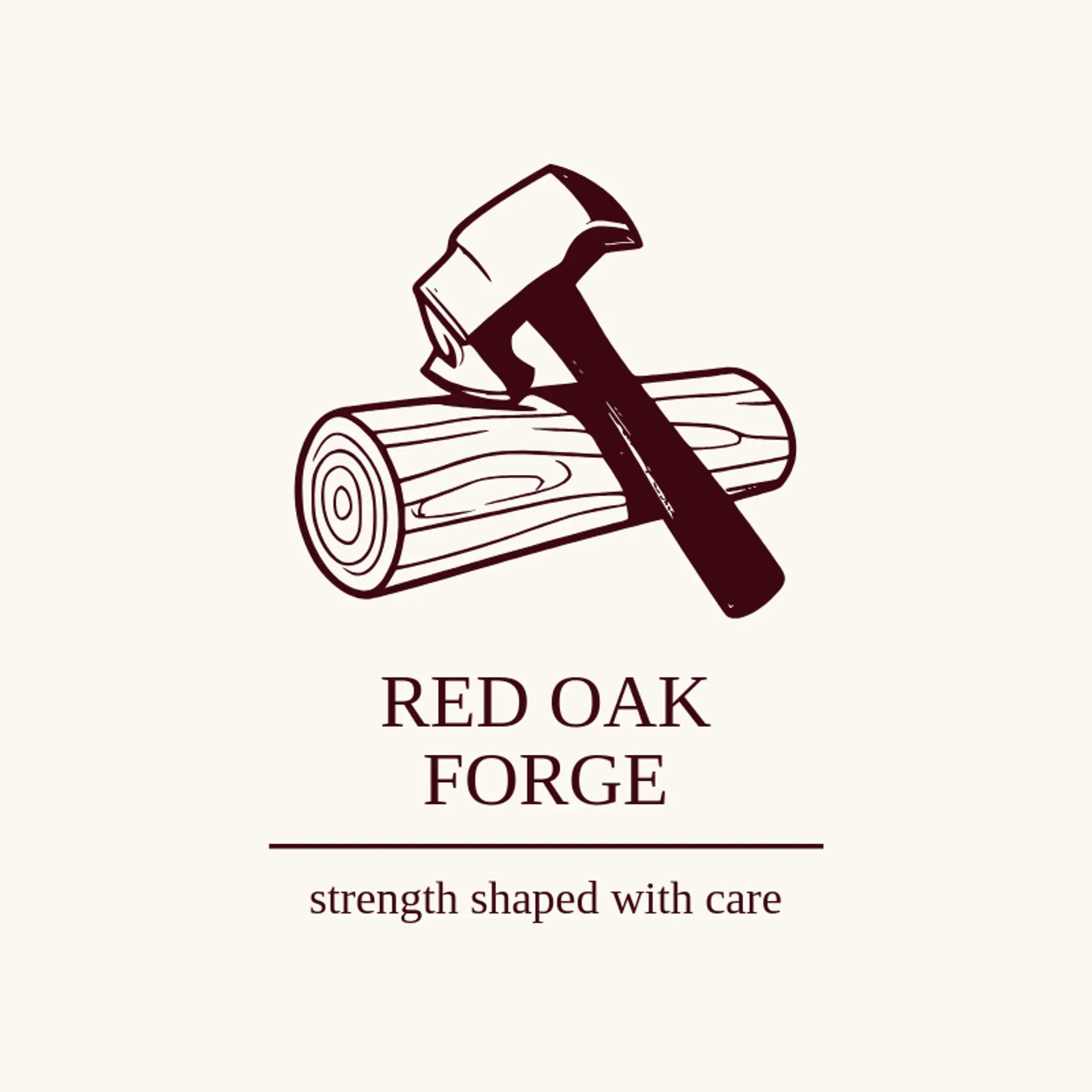 Red Oak Forge logo for hammer
