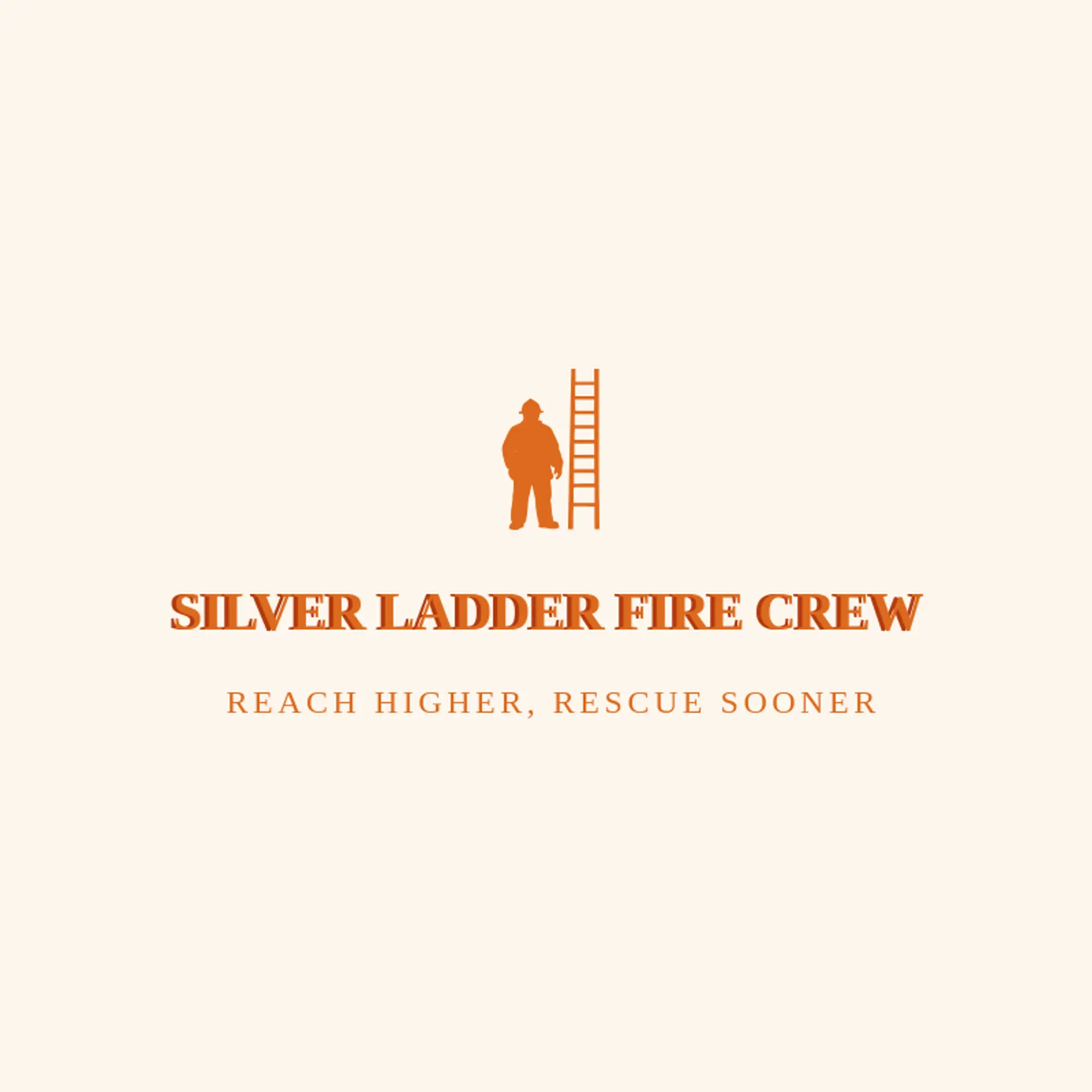 Silver Ladder Fire Crew logo for fireman