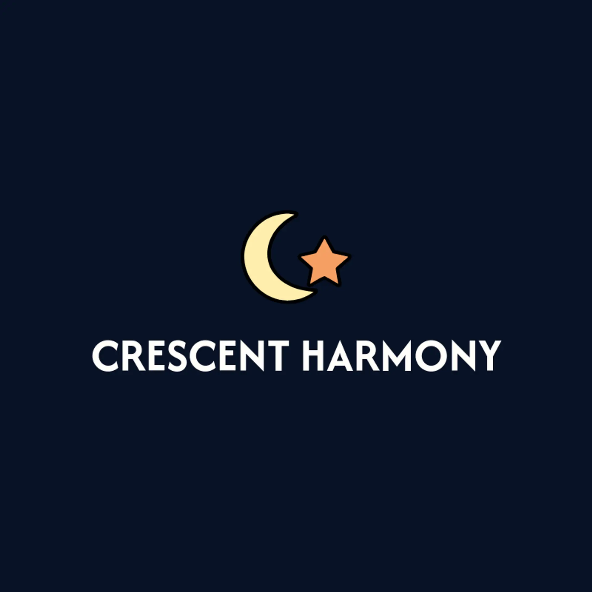 Crescent Harmony logo for islamic