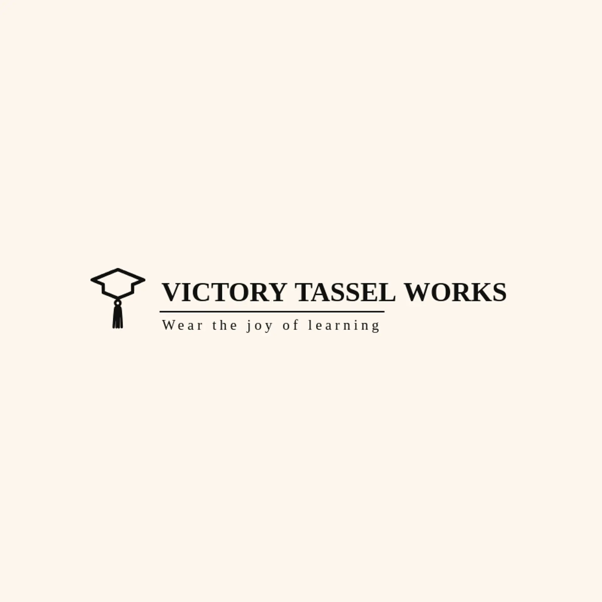 Victory Tassel Works logo for graduation