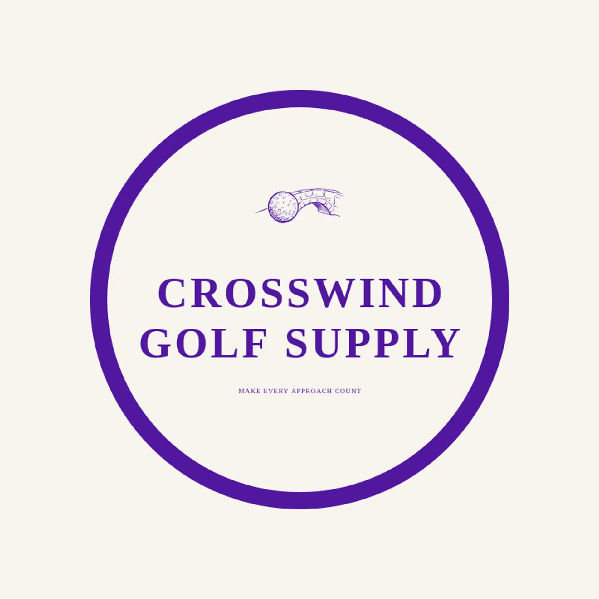 Crosswind Golf Supply logo for golf ball