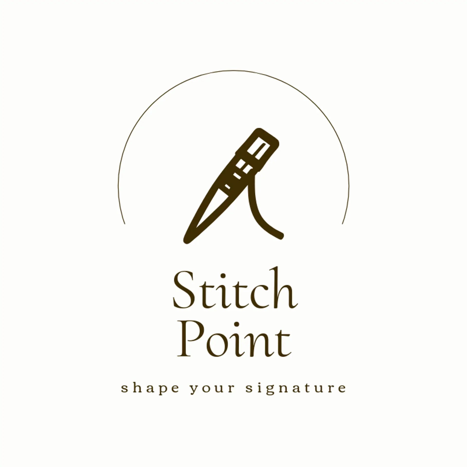 Stitch Point logo for tailor