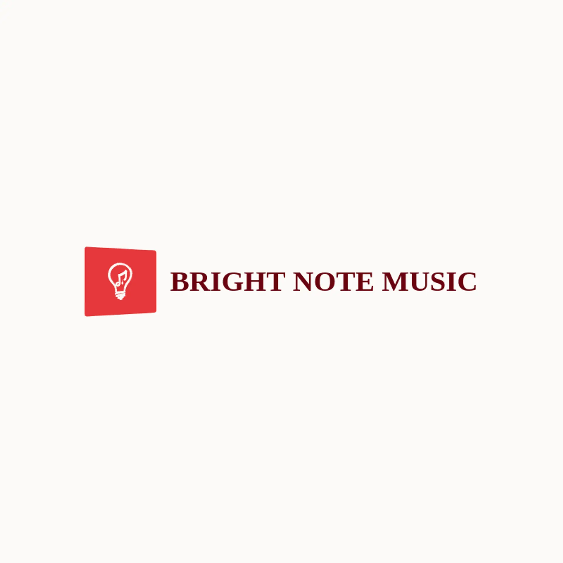 Bright Note Music logo for light bulb