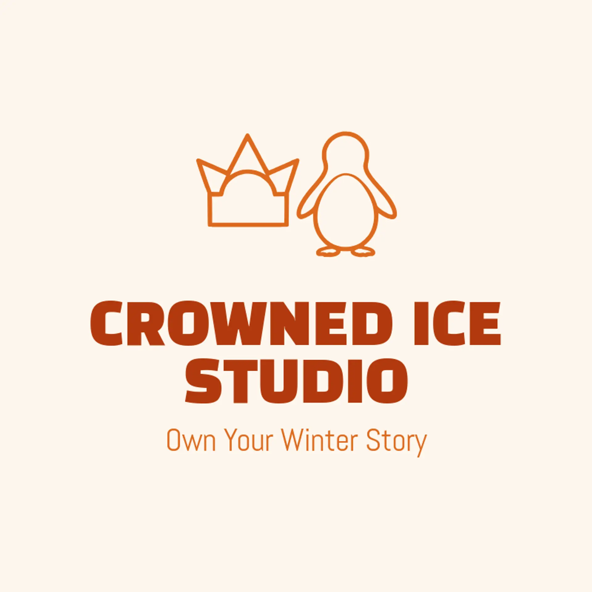 Crowned Ice Studio logo for penguin