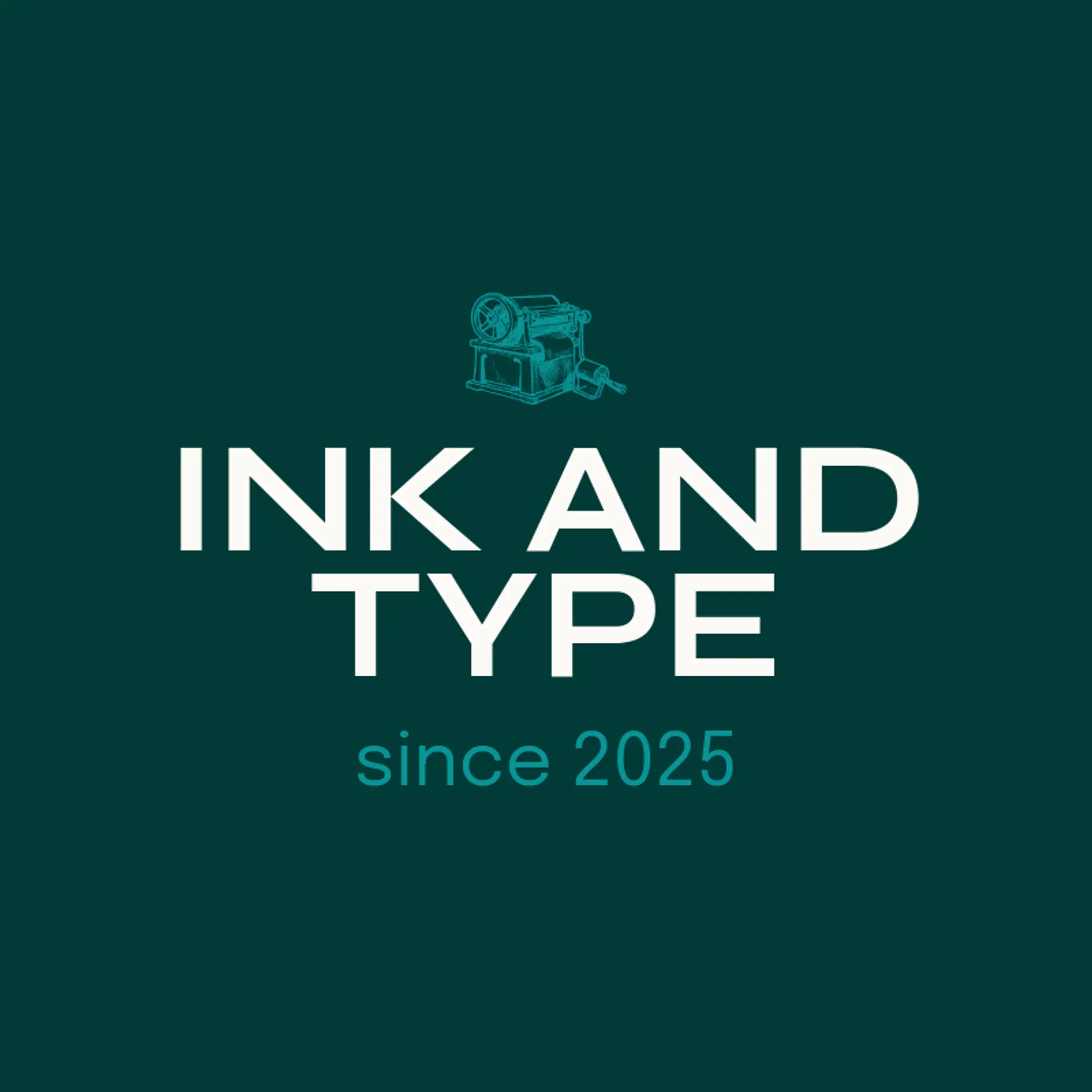 Ink and Type logo for printing press