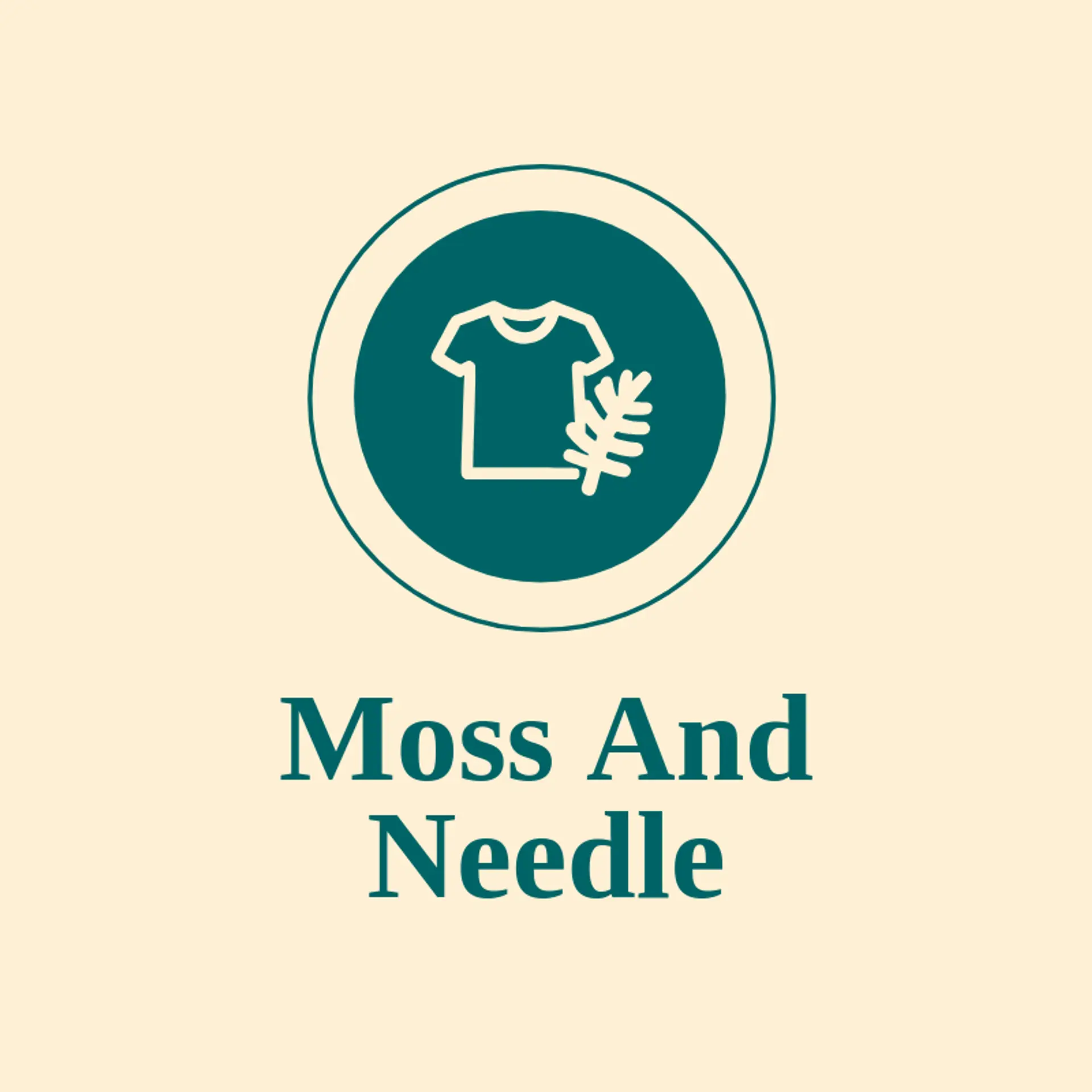 Moss and Needle logo for apparel