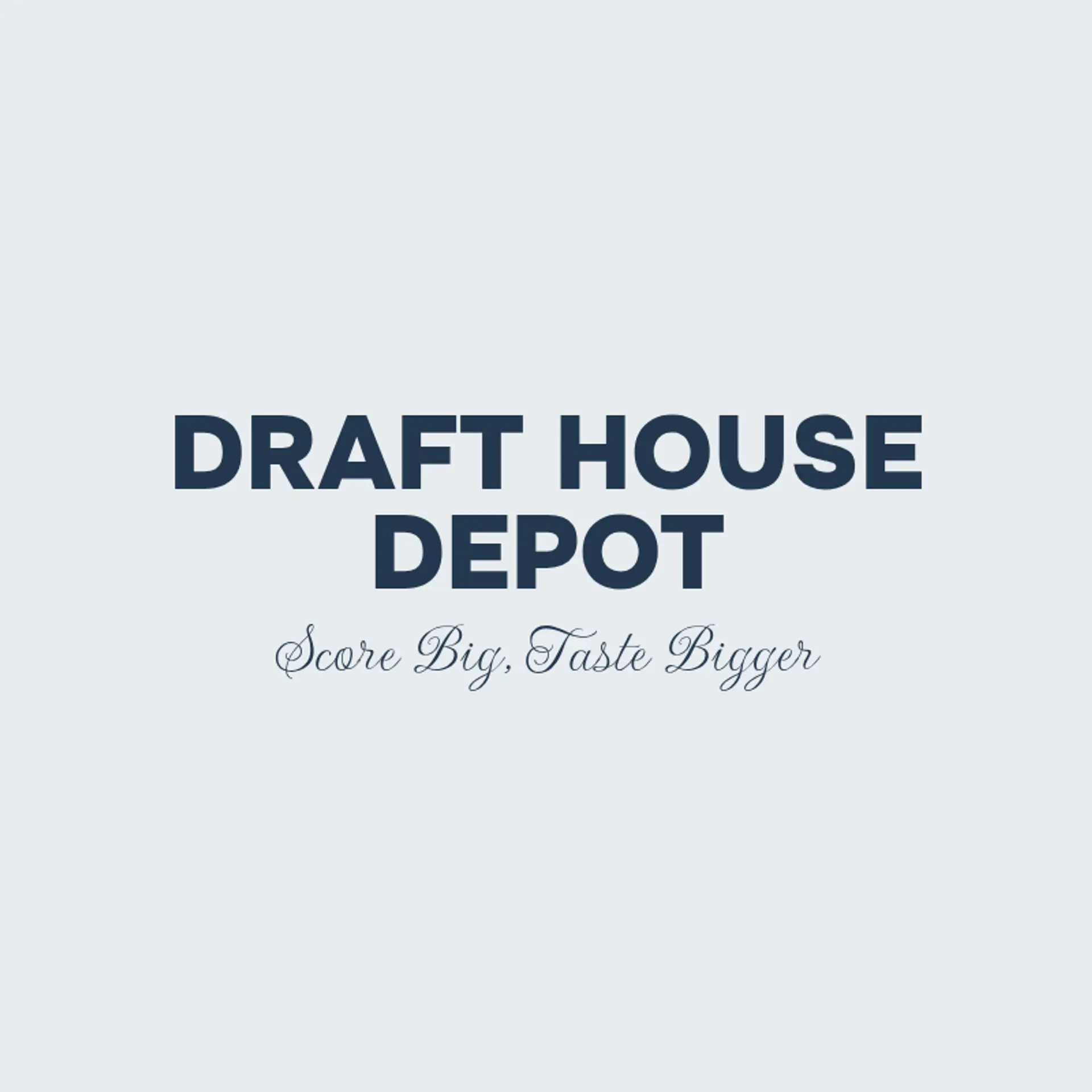 Draft House Depot logo for sports bar