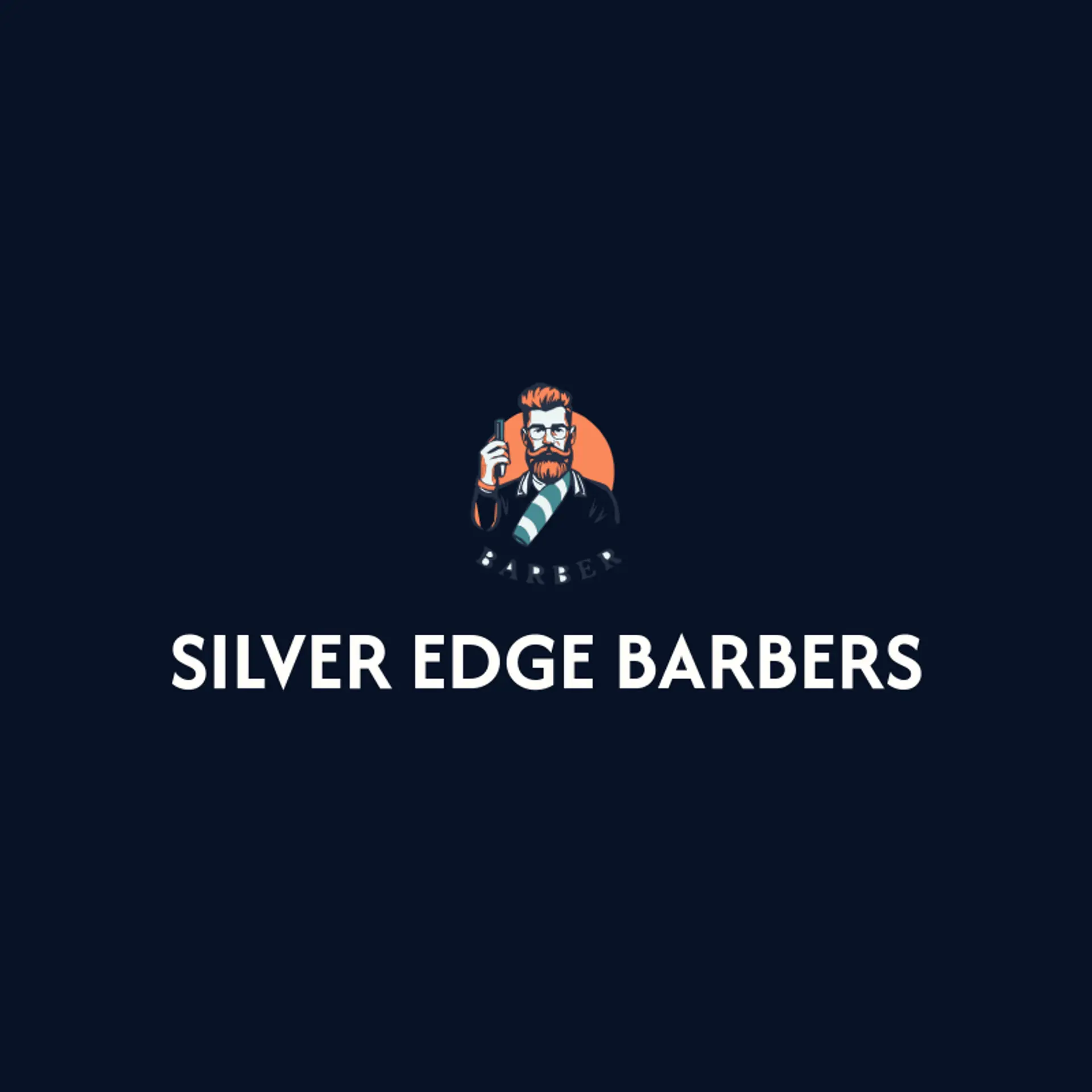 Silver Edge Barbers logo for razor