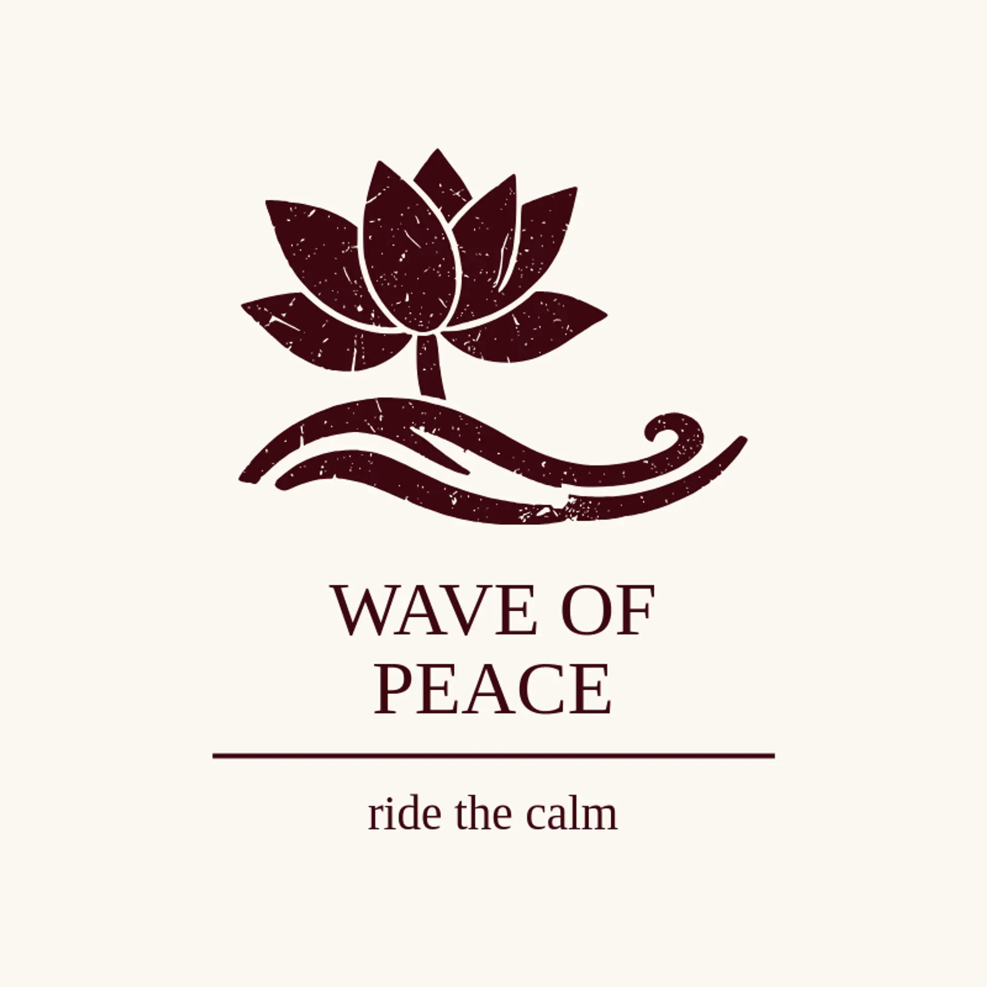 Wave of Peace logo for buddhism