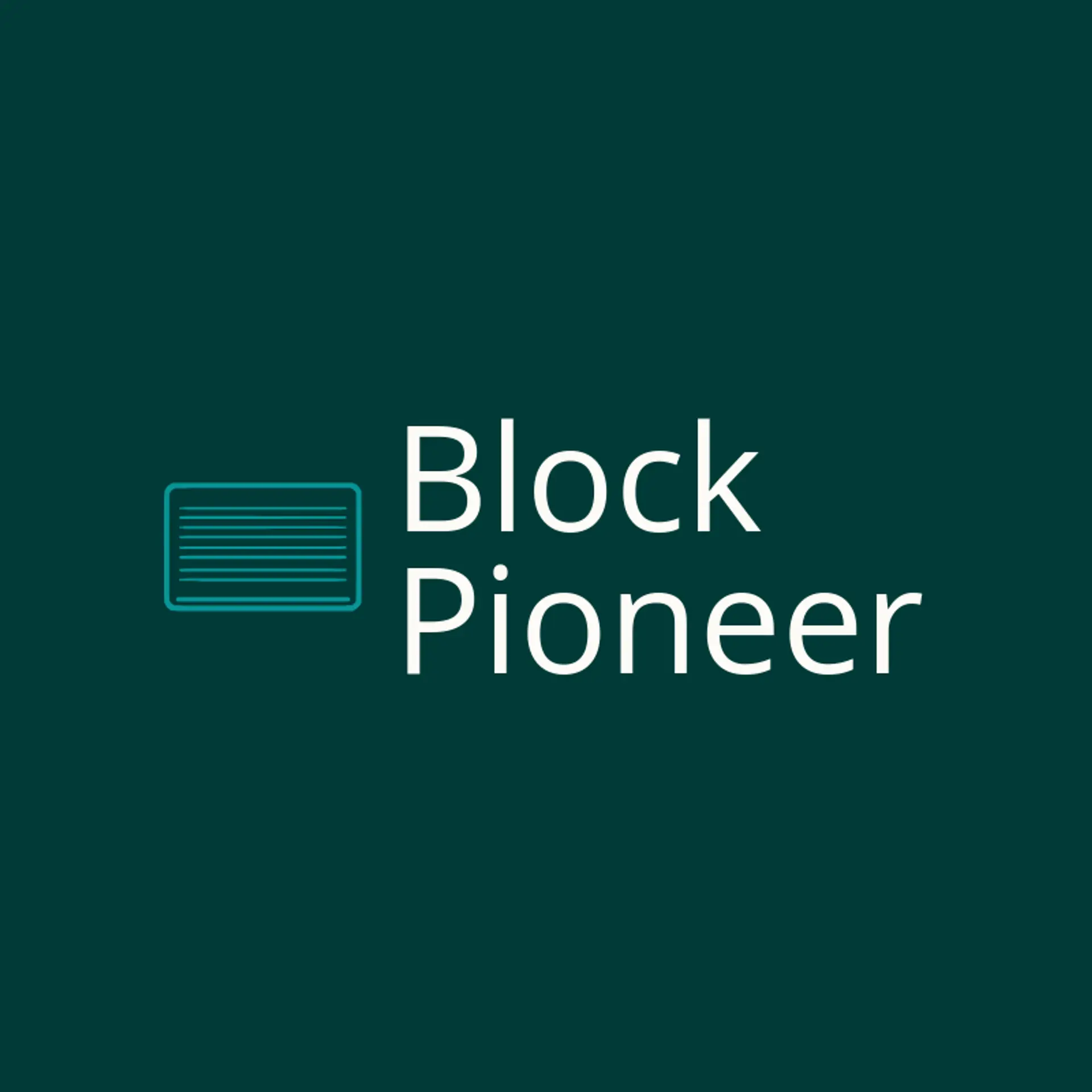 Block Pioneer logo for block