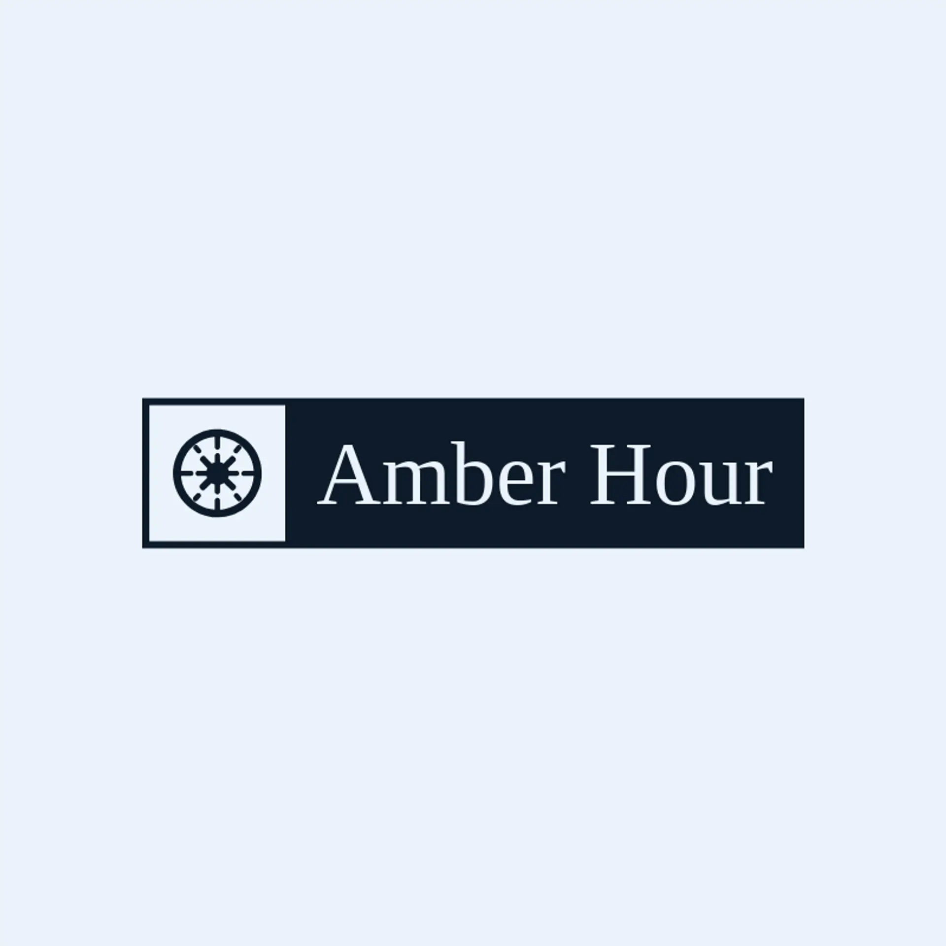 Amber Hour logo for clock