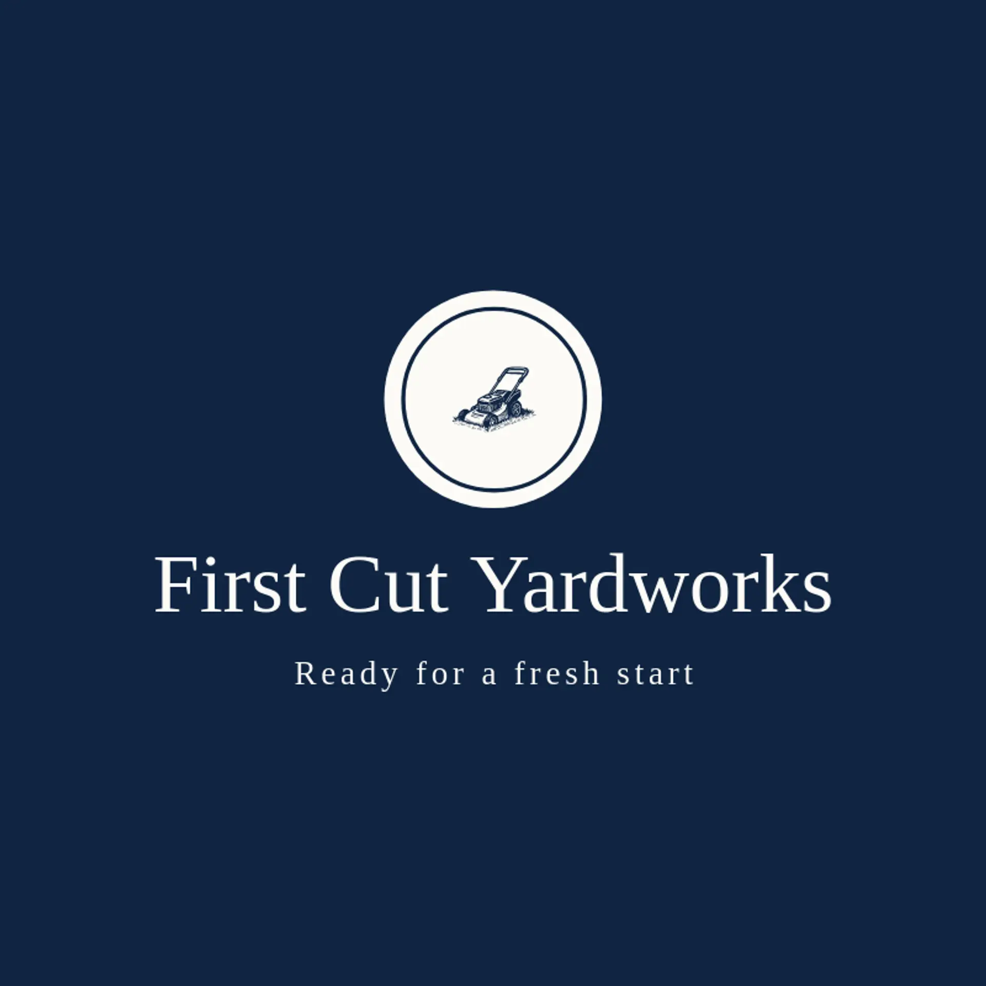 First Cut Yardworks logo for lawn mowing