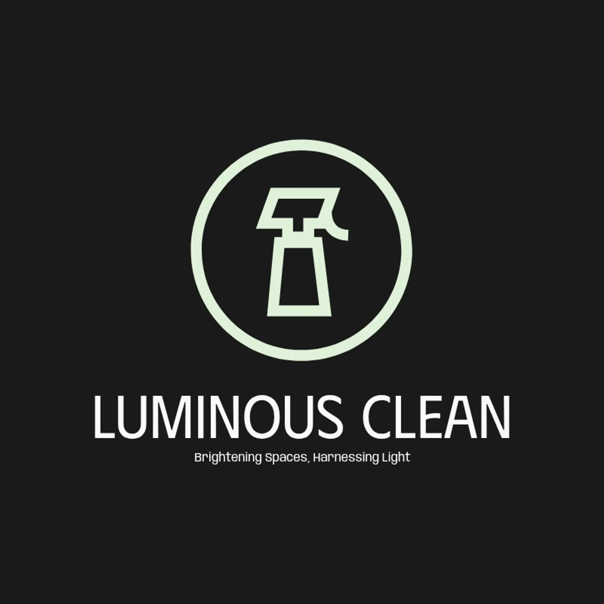 Luminous Clean logo for cleaning company