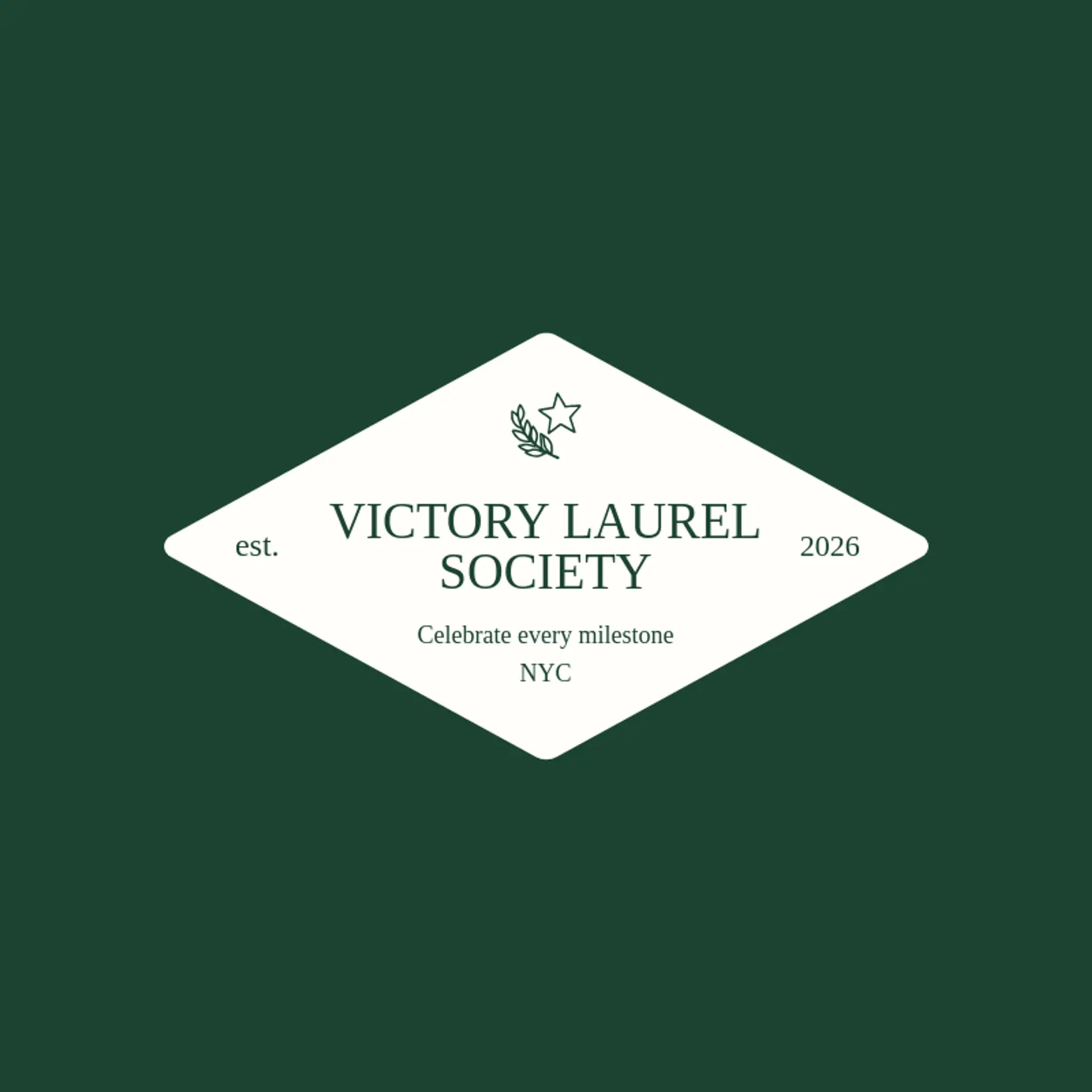 Victory Laurel Society logo for fraternity