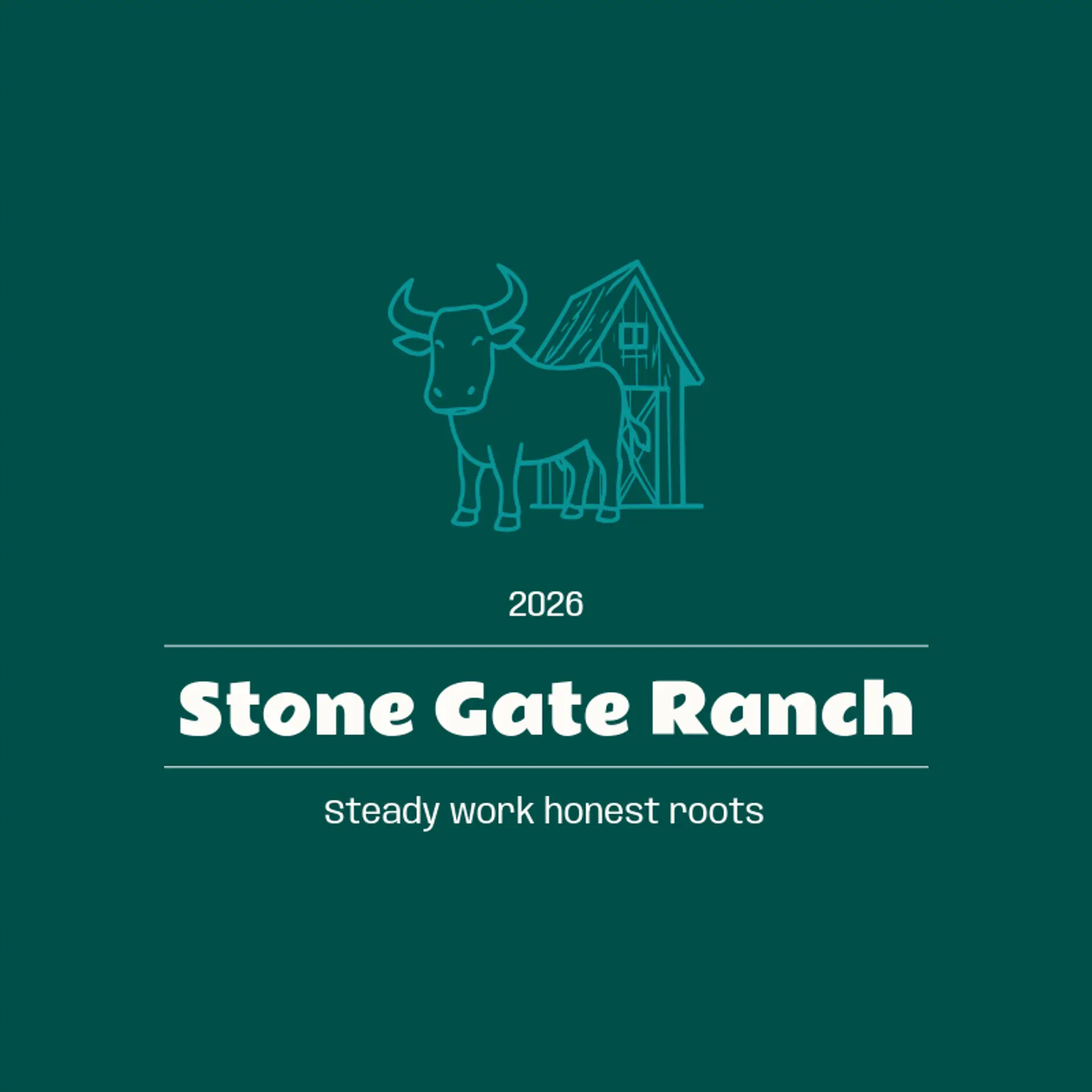 Stone Gate Ranch logo for cow