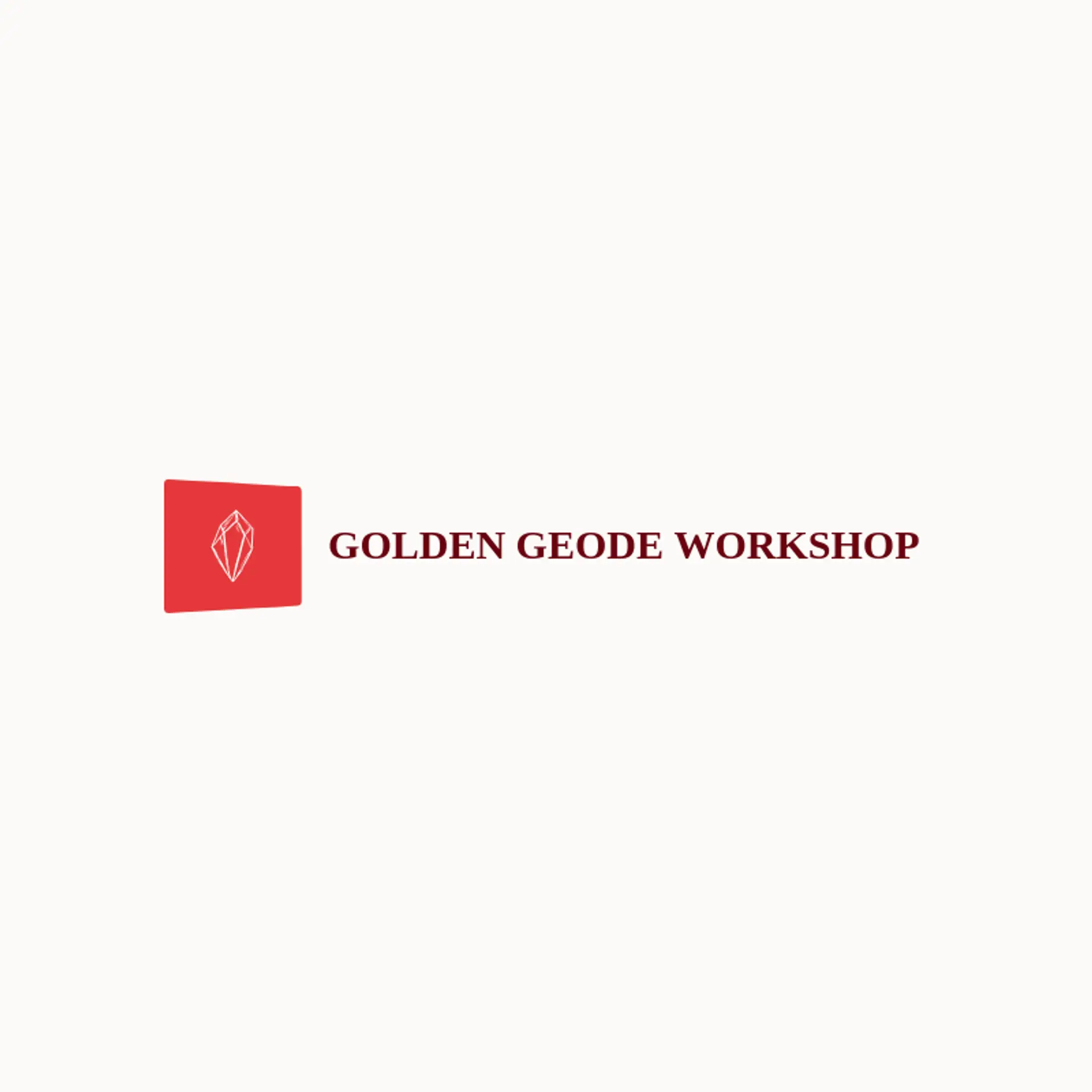 Golden Geode Workshop logo for crystal