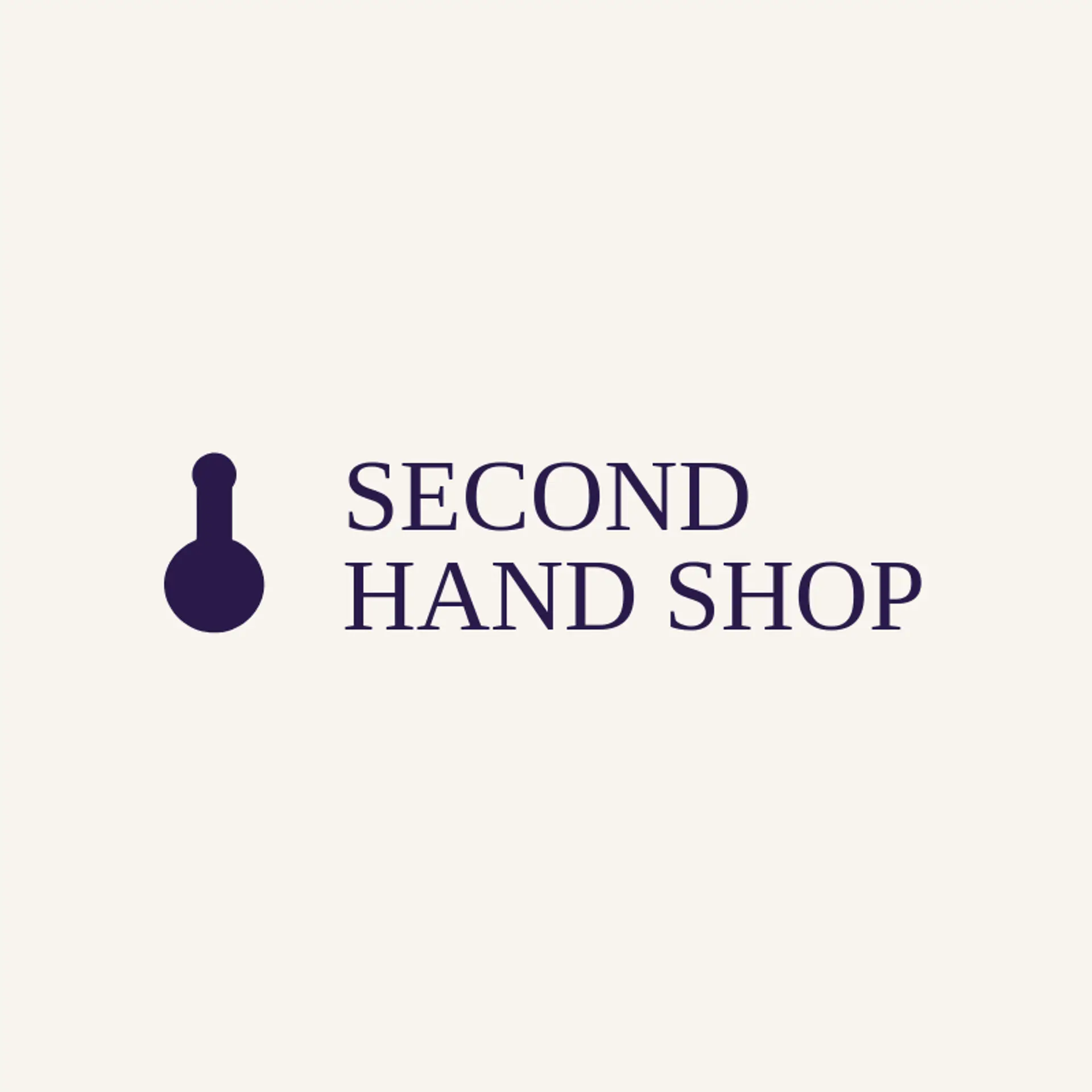 Second Hand Shop logo for clock
