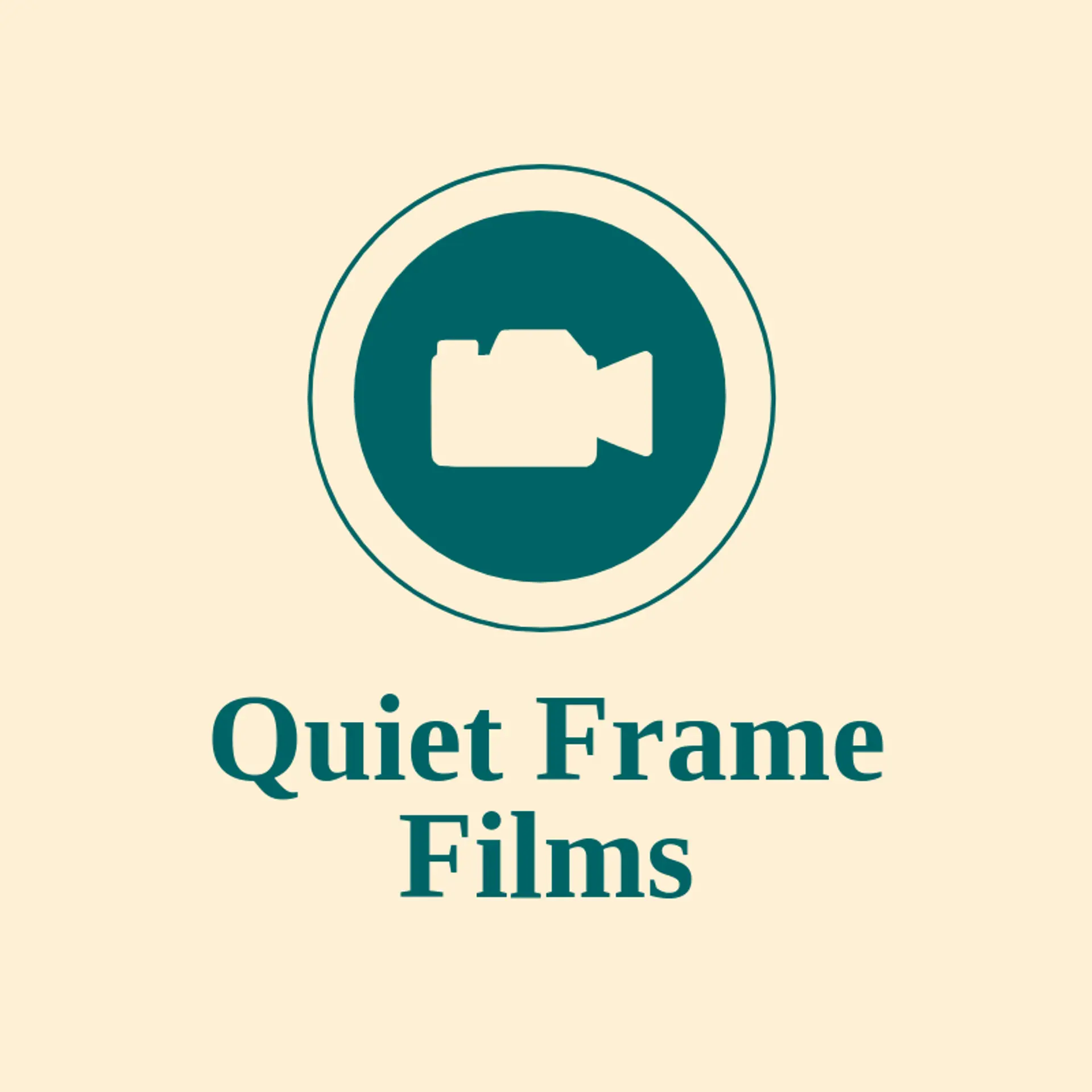 Quiet Frame Films logo for video camera