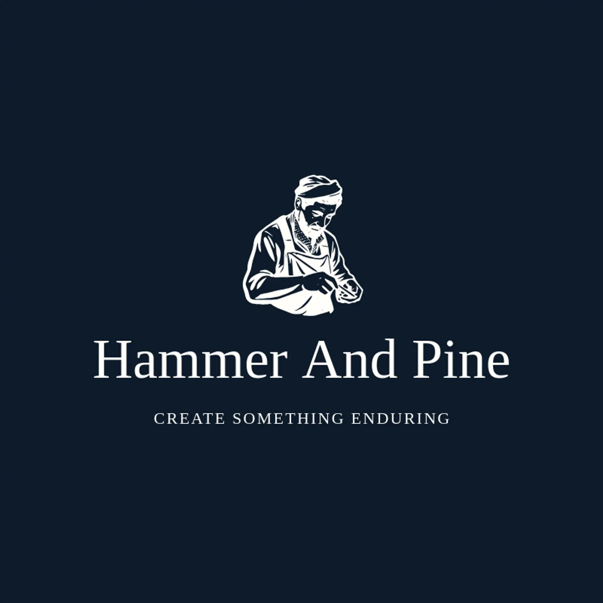 Hammer and Pine logo for craftsman