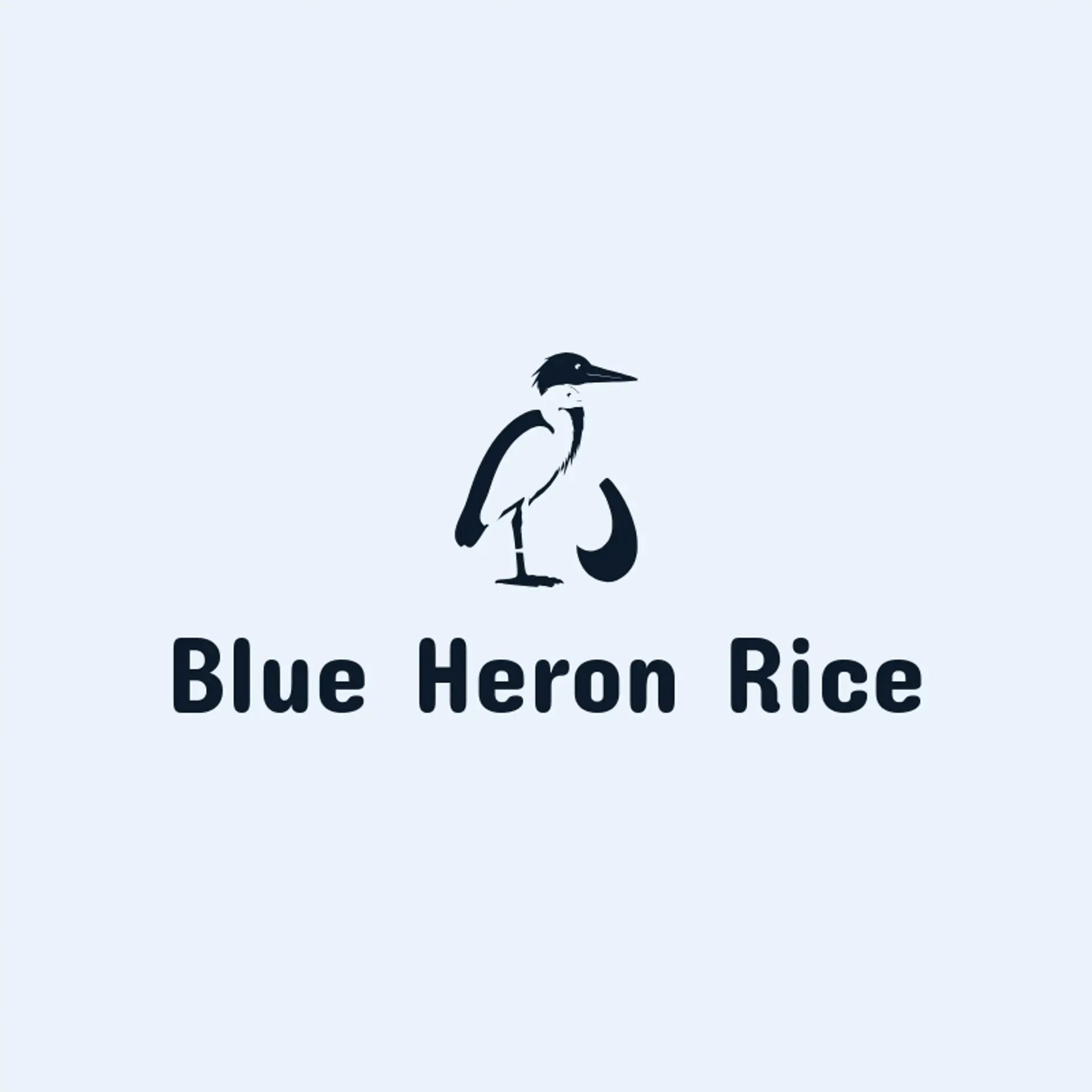 Blue Heron Rice logo for rice