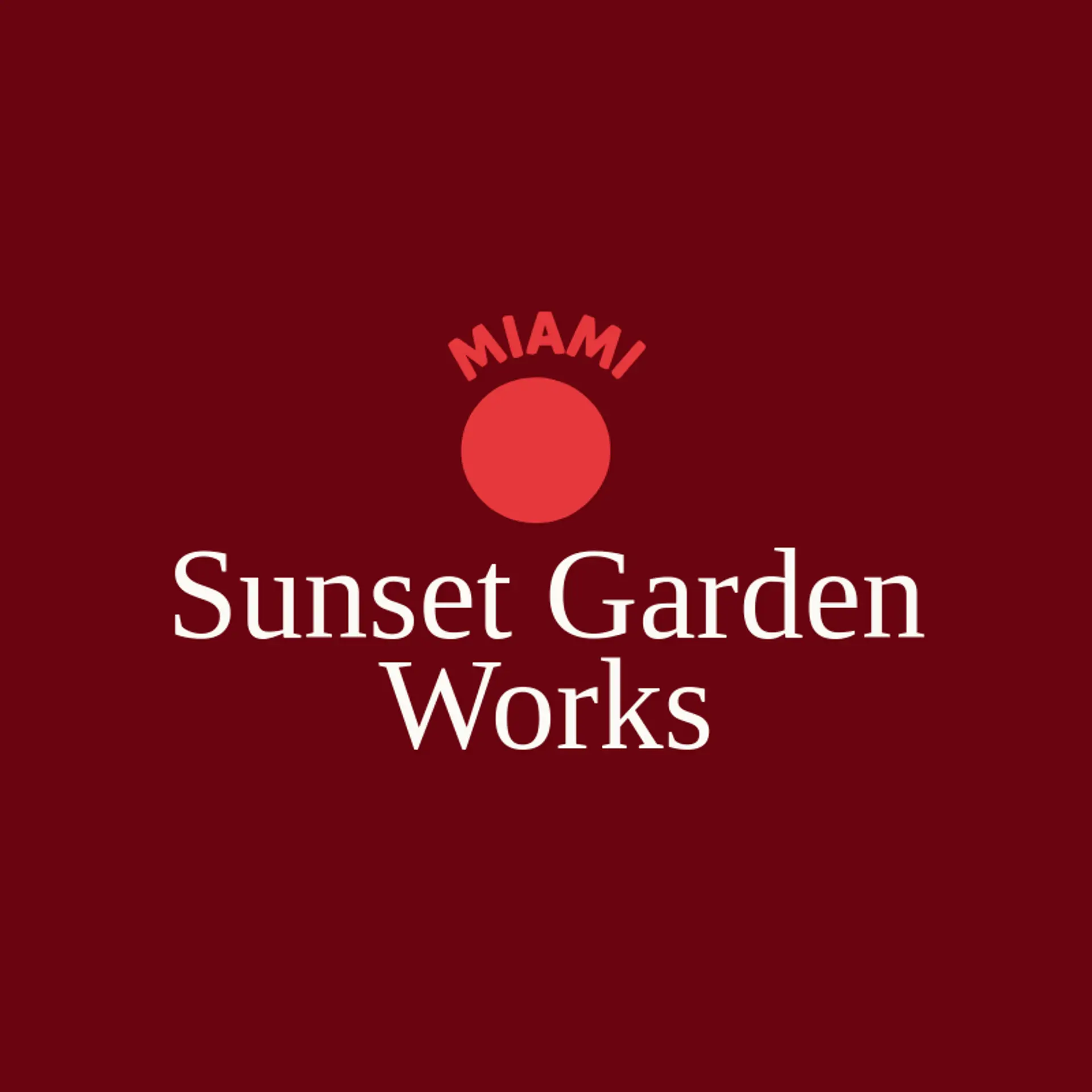 Sunset Garden Works logo for miami