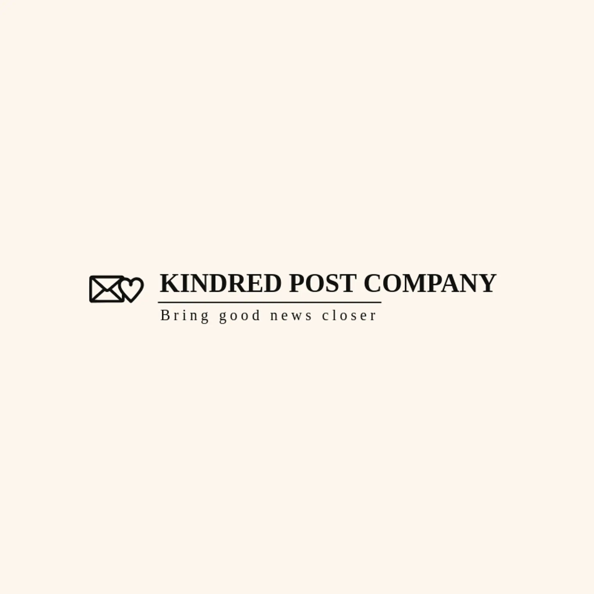 Kindred Post Company logo for envelope